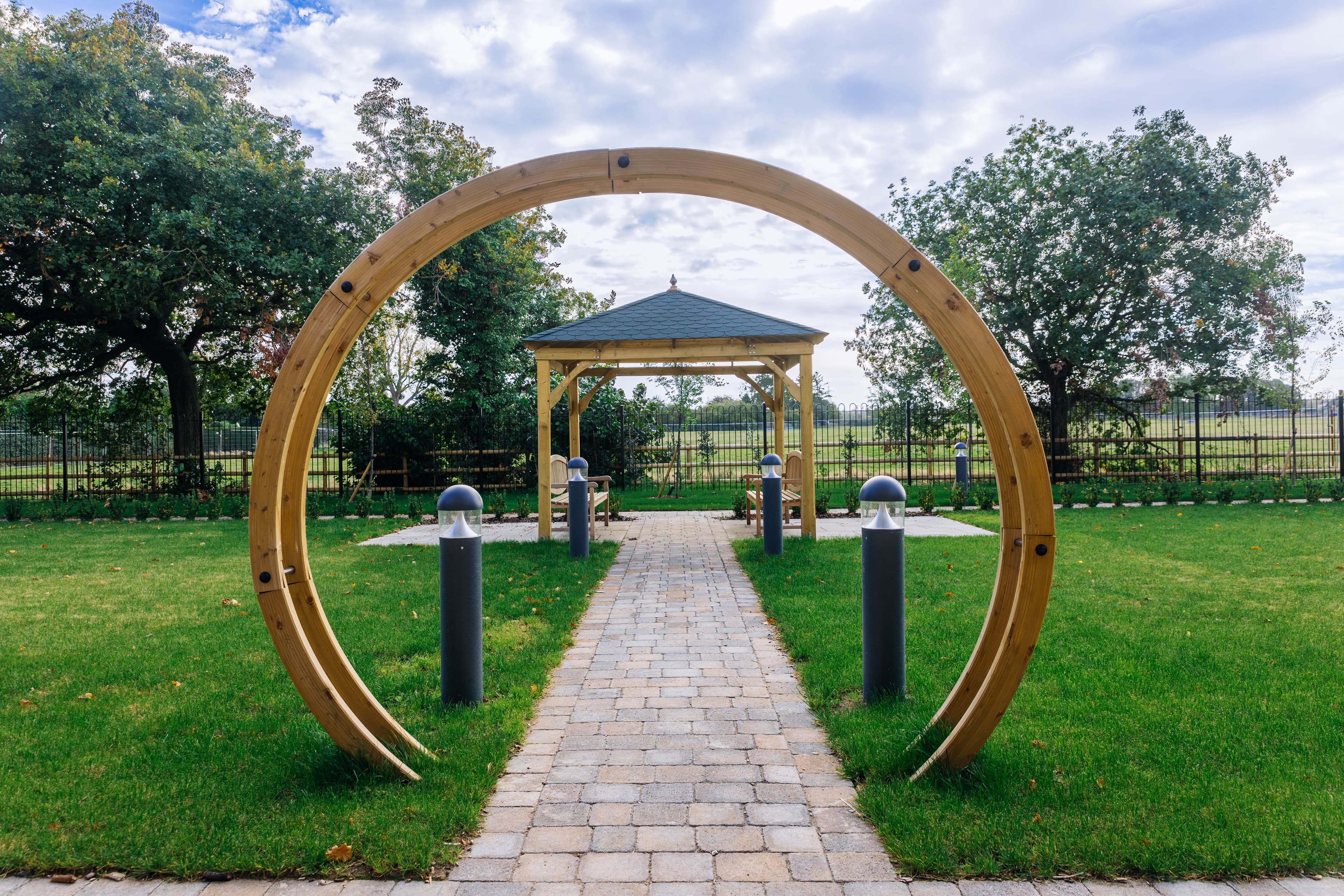 Garden at Parley Place Care Home in Ferndown, Dorset