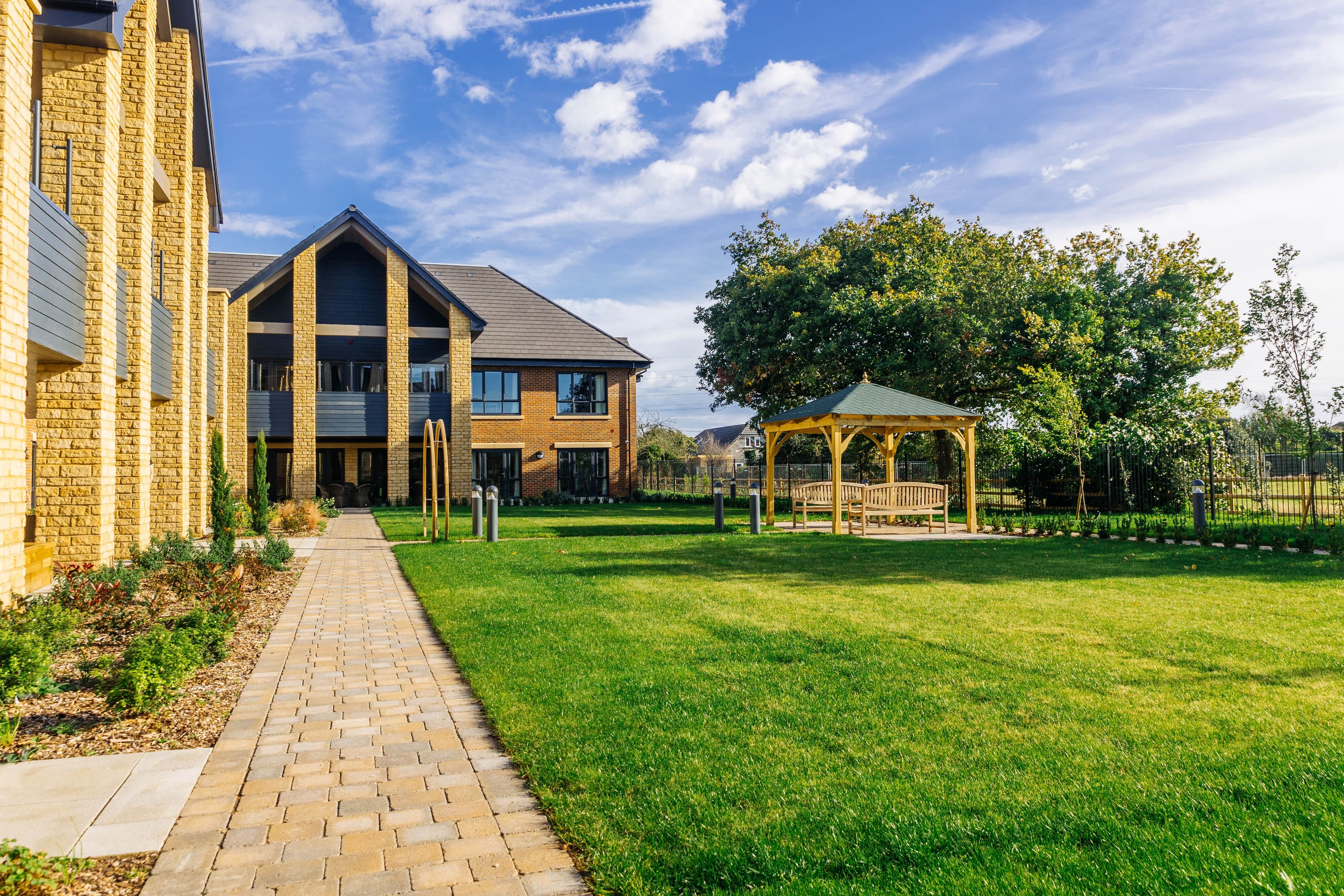 Garden at Parley Place Care Home in Ferndown, Dorset