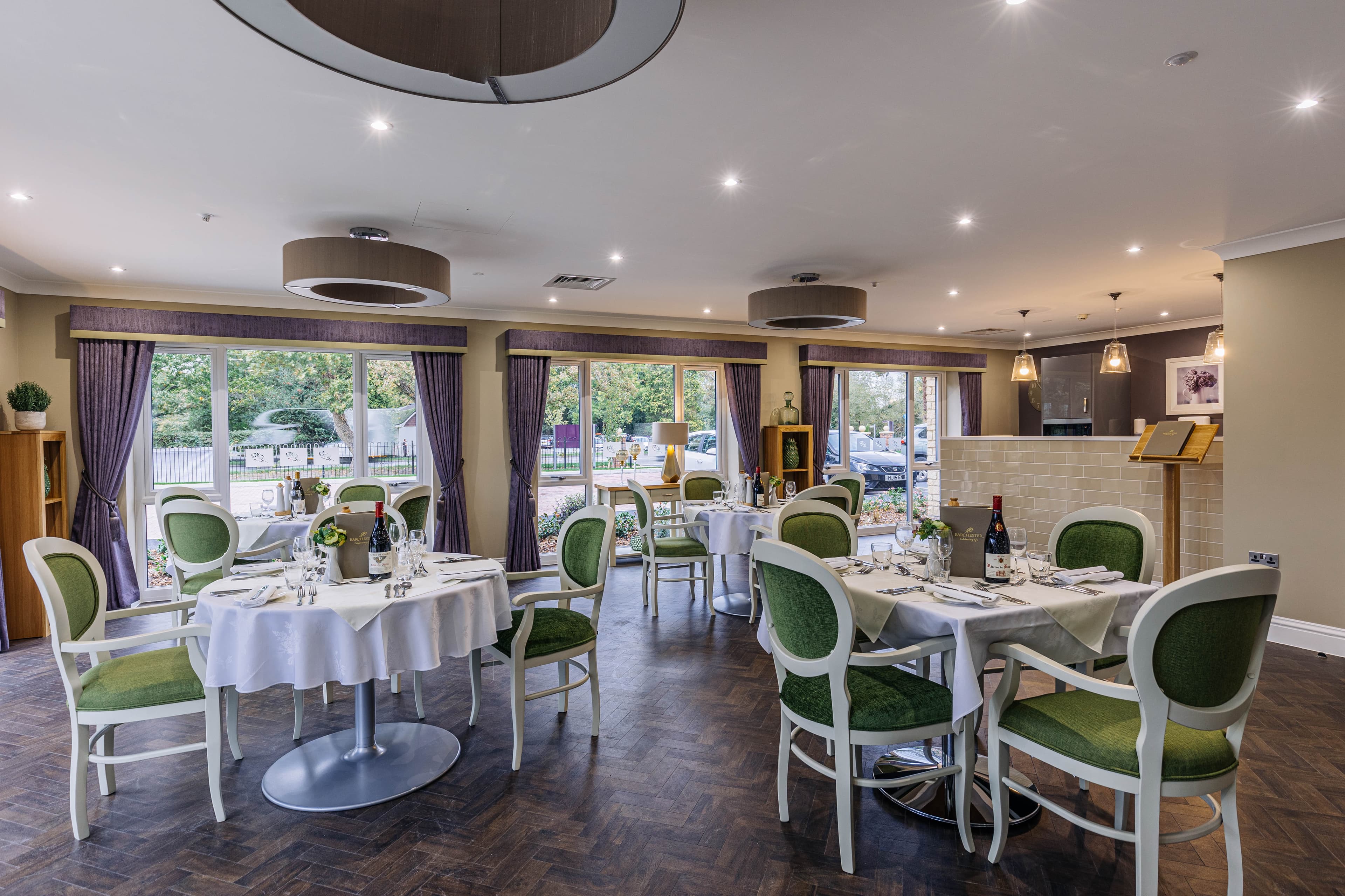 Dining Room at Parley Place Care Home in Ferndown, Dorset