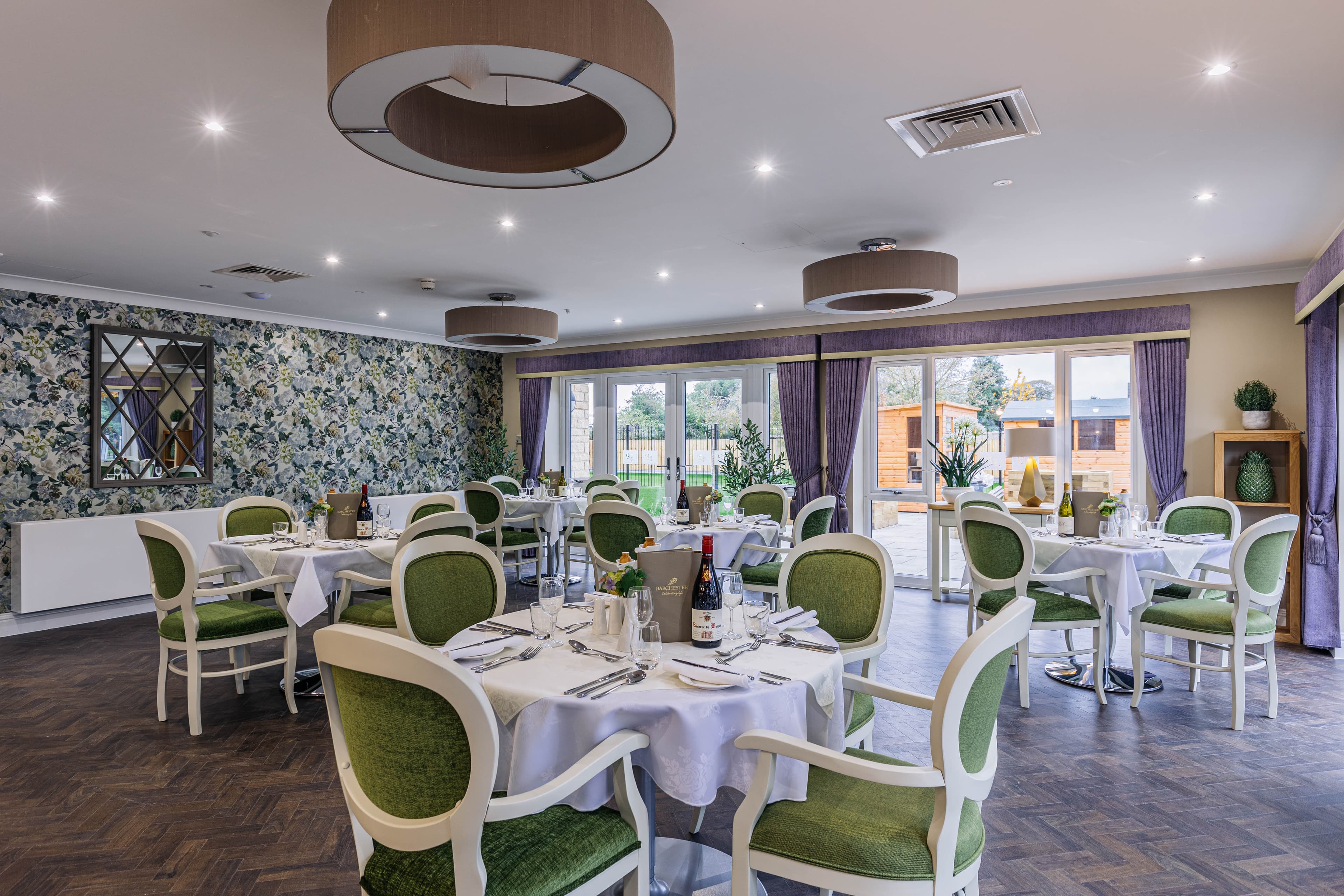 Dining Room at Parley Place Care Home in Ferndown, Dorset