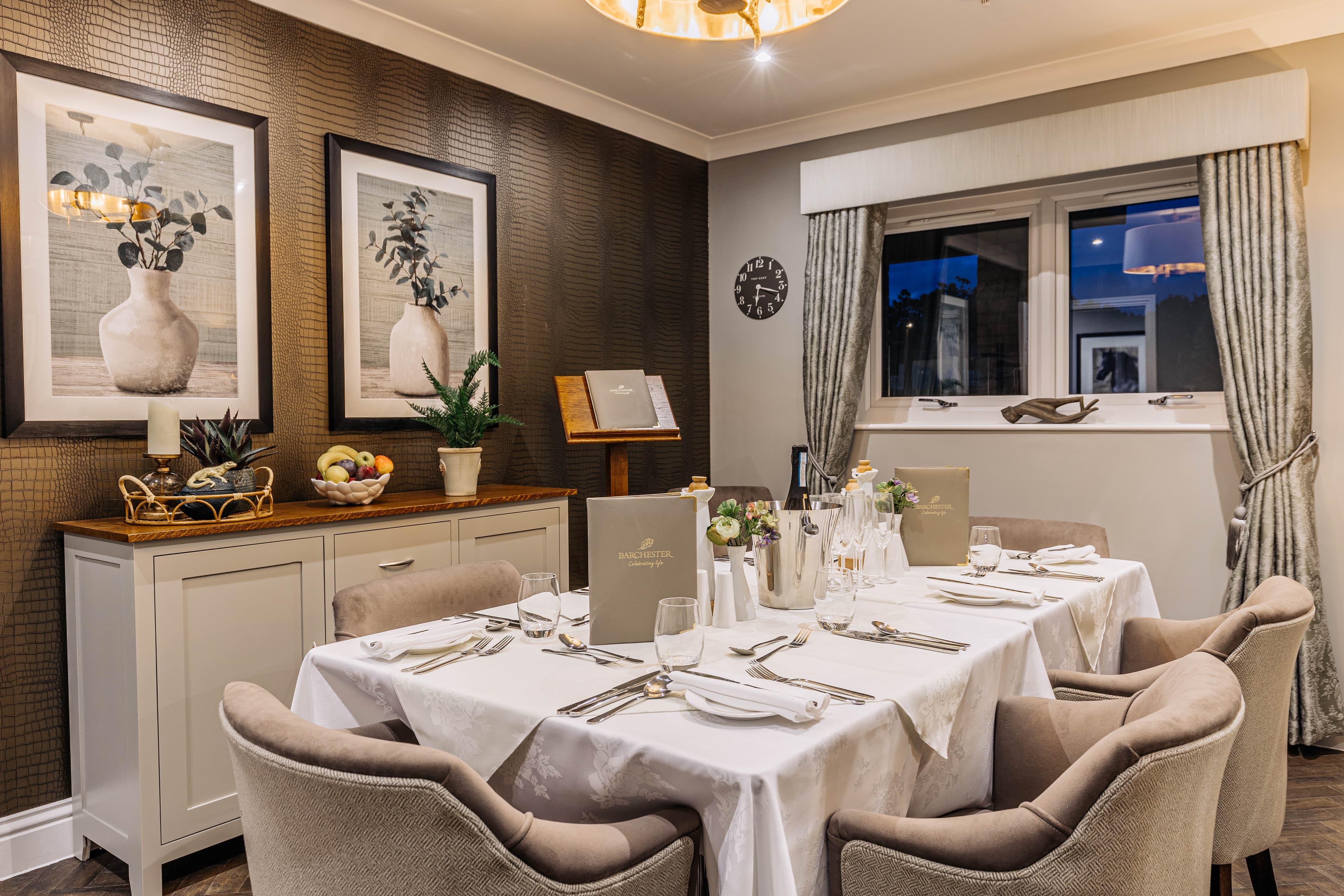 Dining Room at Parley Place Care Home in Ferndown, Dorset