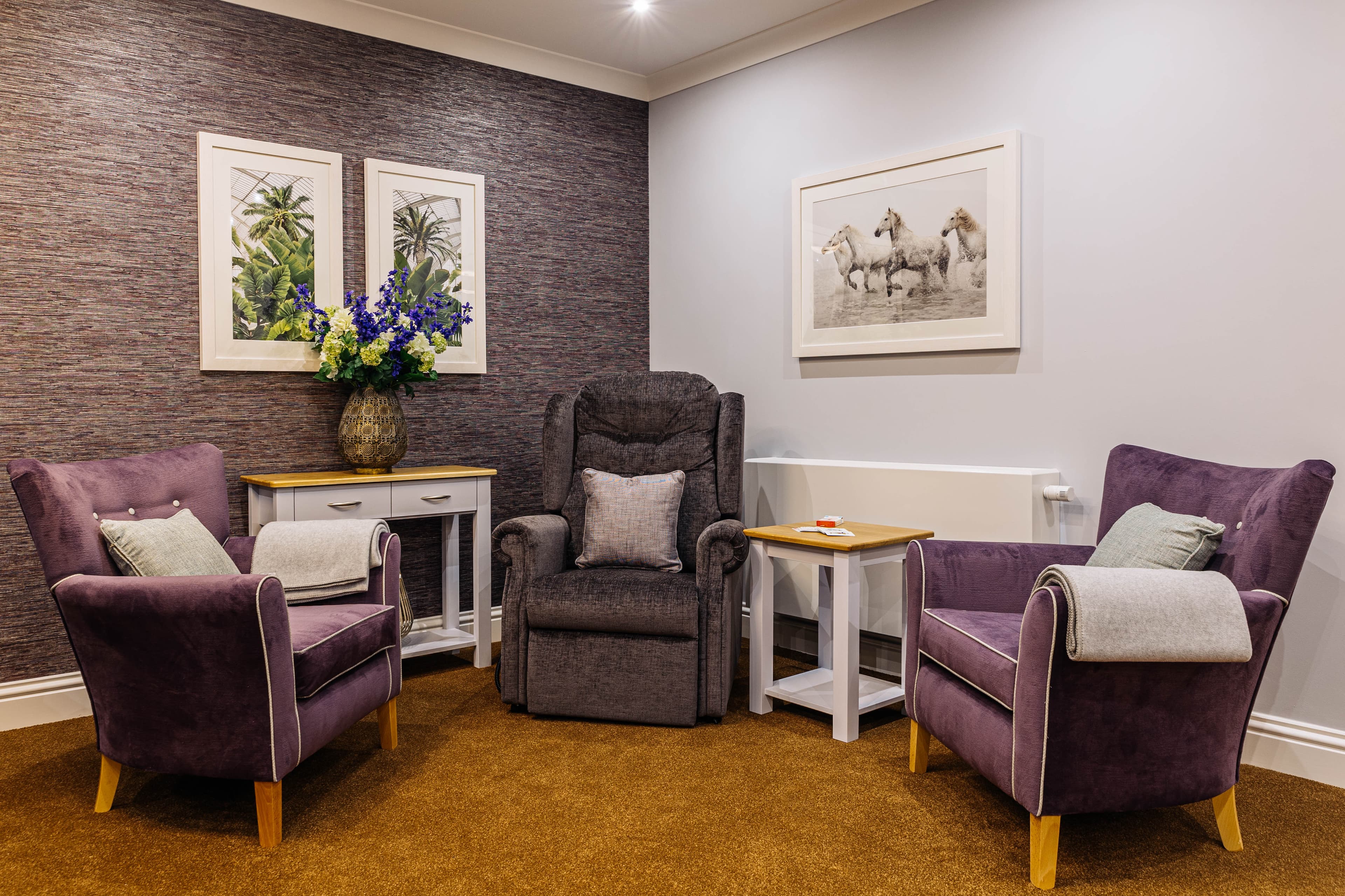 Communal Lounge at Parley Place Care Home in Ferndown, Dorset