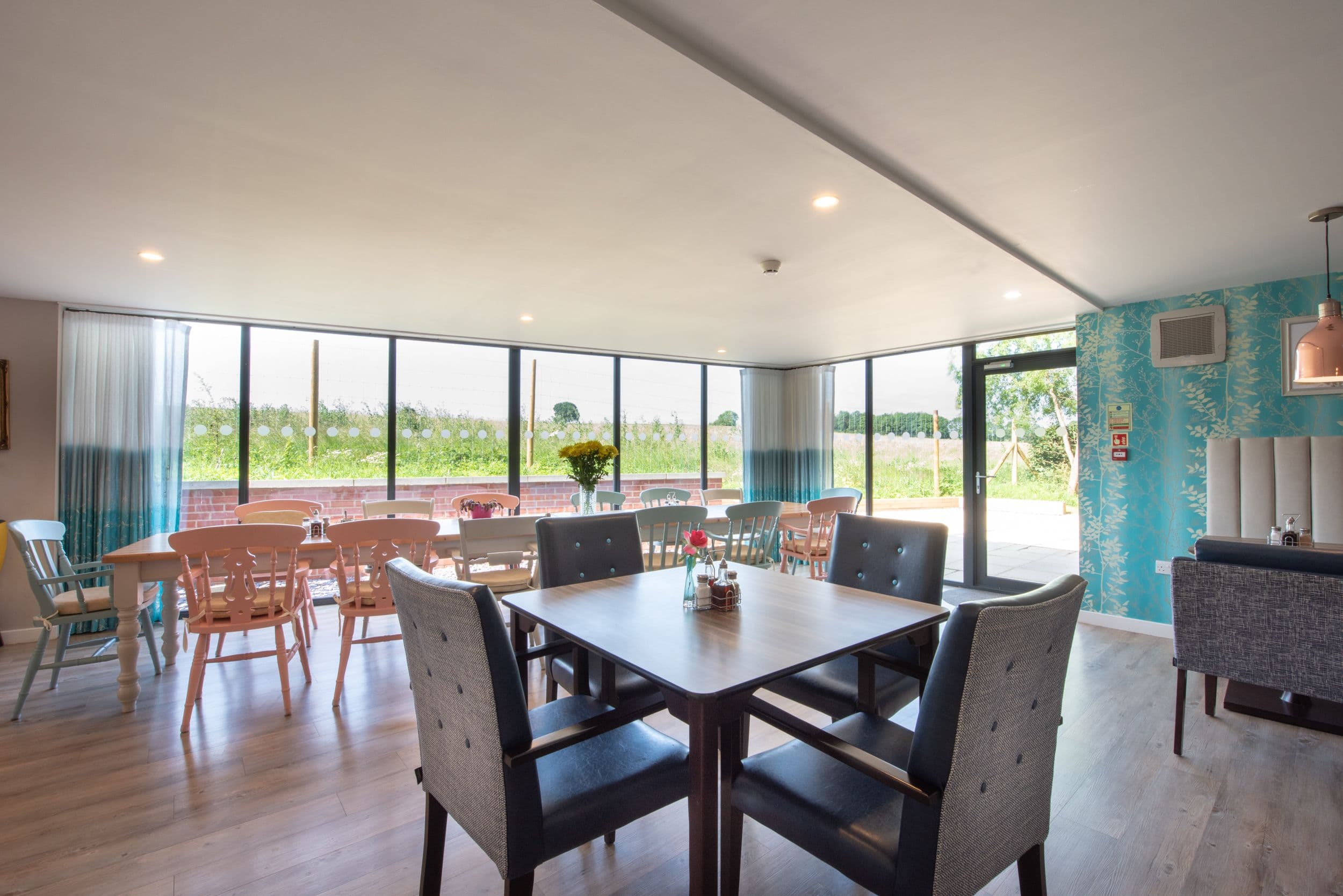 Dining area of Pax Hill EMI Unit in Bentley, Surrey