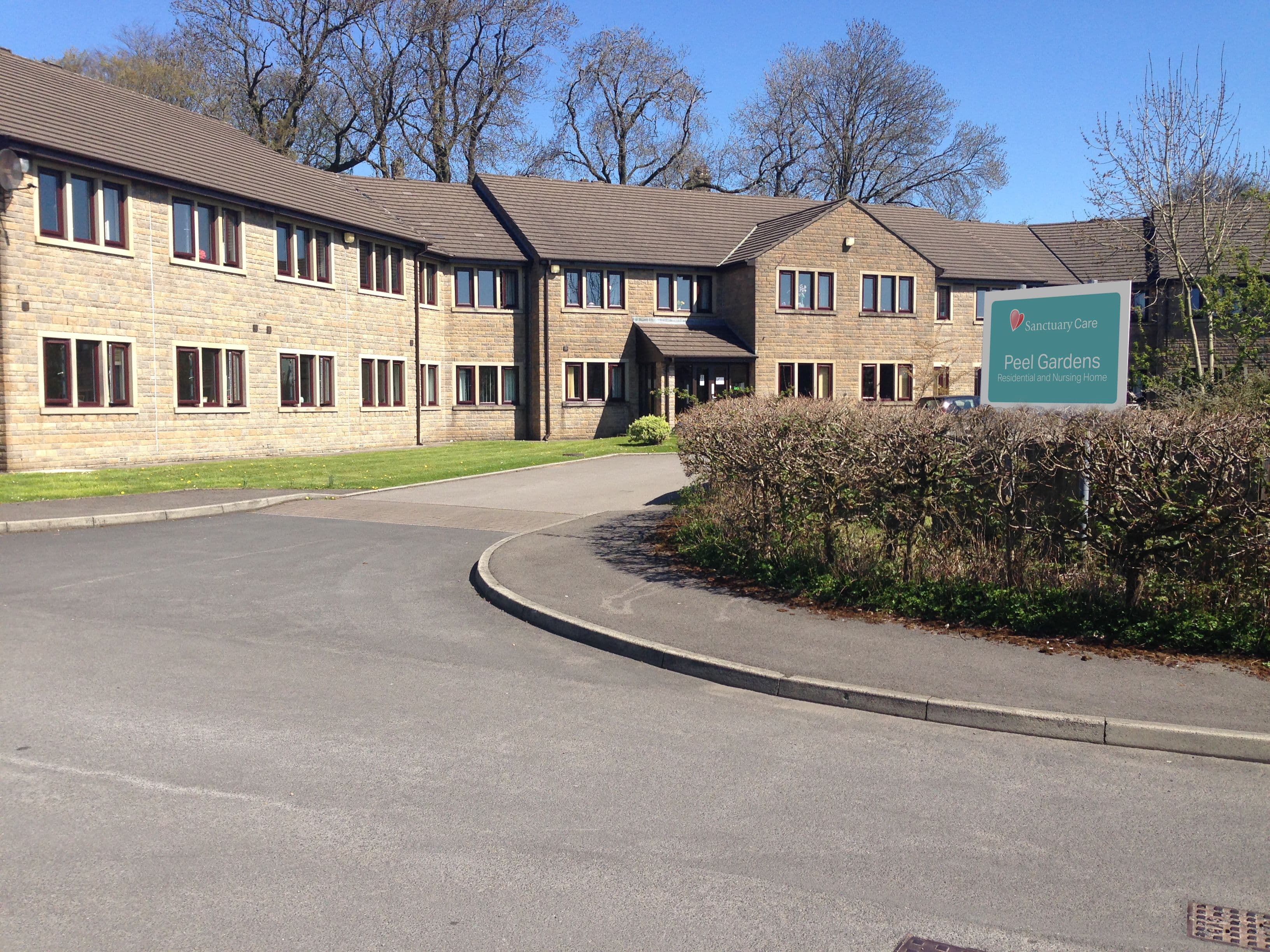 Exterior of Peel Gardens in Colne, Lancashire