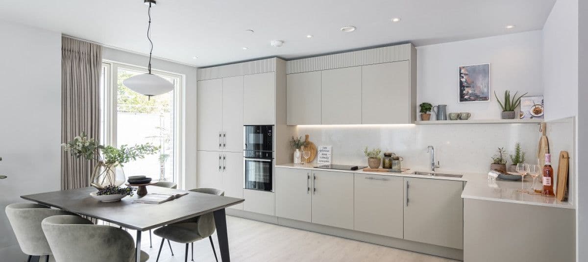 Kitchen at Highfield, West Byfleet Retirement Apartment in Surrey, South East England