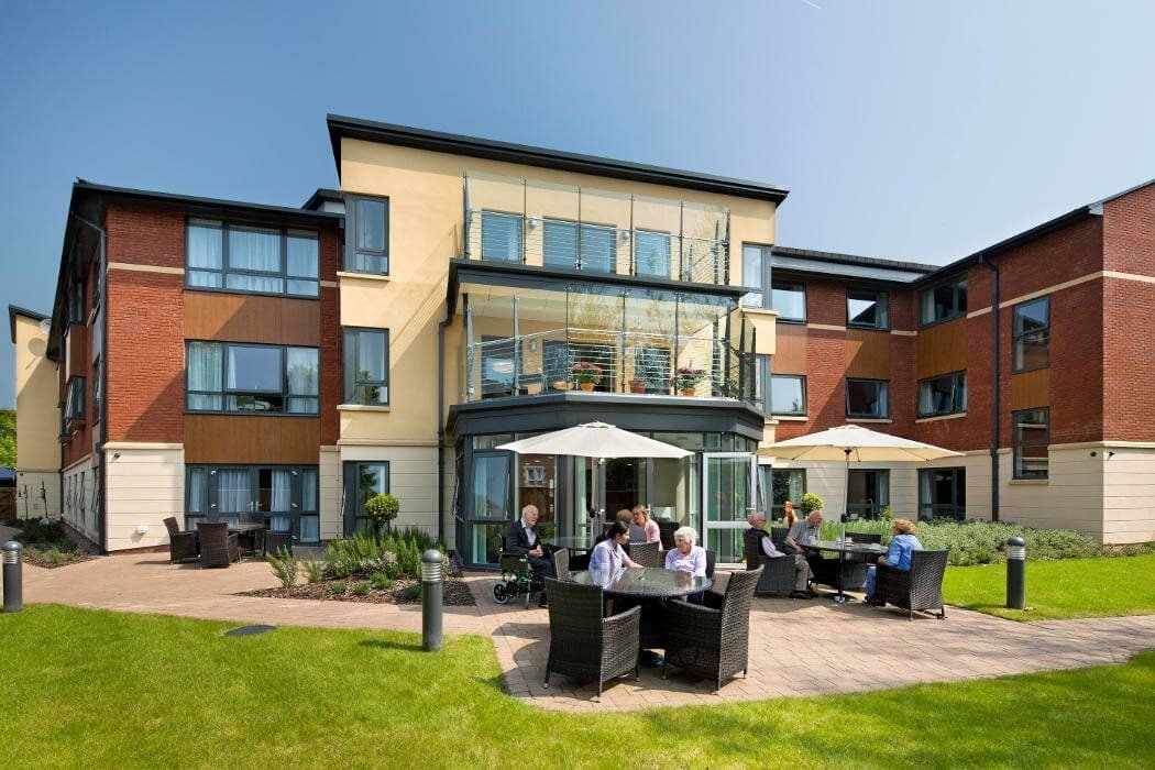 Garden at Prestbury House Care Home in Macclesfield, Cheshire