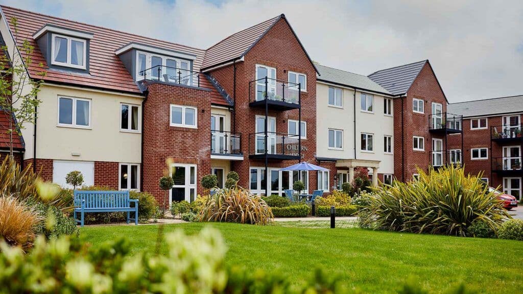 Exterior of Chiltern Lodge retirement development in Princes Risborough, Buckinghamshire 