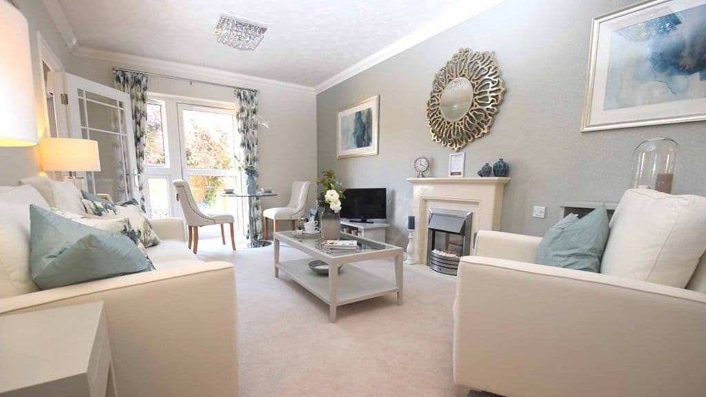 Lounge of Chiltern Lodge retirement development in Princes Risborough, Buckinghamshire 