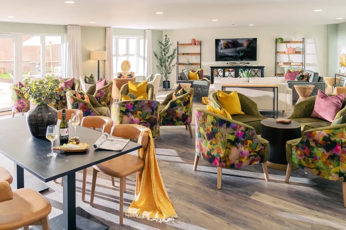 Communal Lounge at Priory Place Retirement Development in Stratford-upon-Avon, Warwickshire