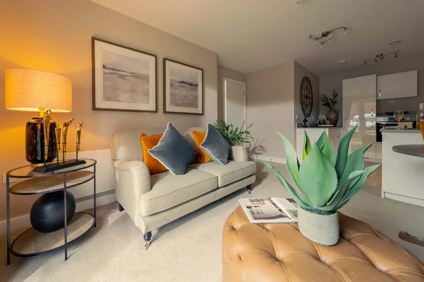 Living Room at Priory Place Retirement Apartment in Stratford-upon-Avon, Warwickshire