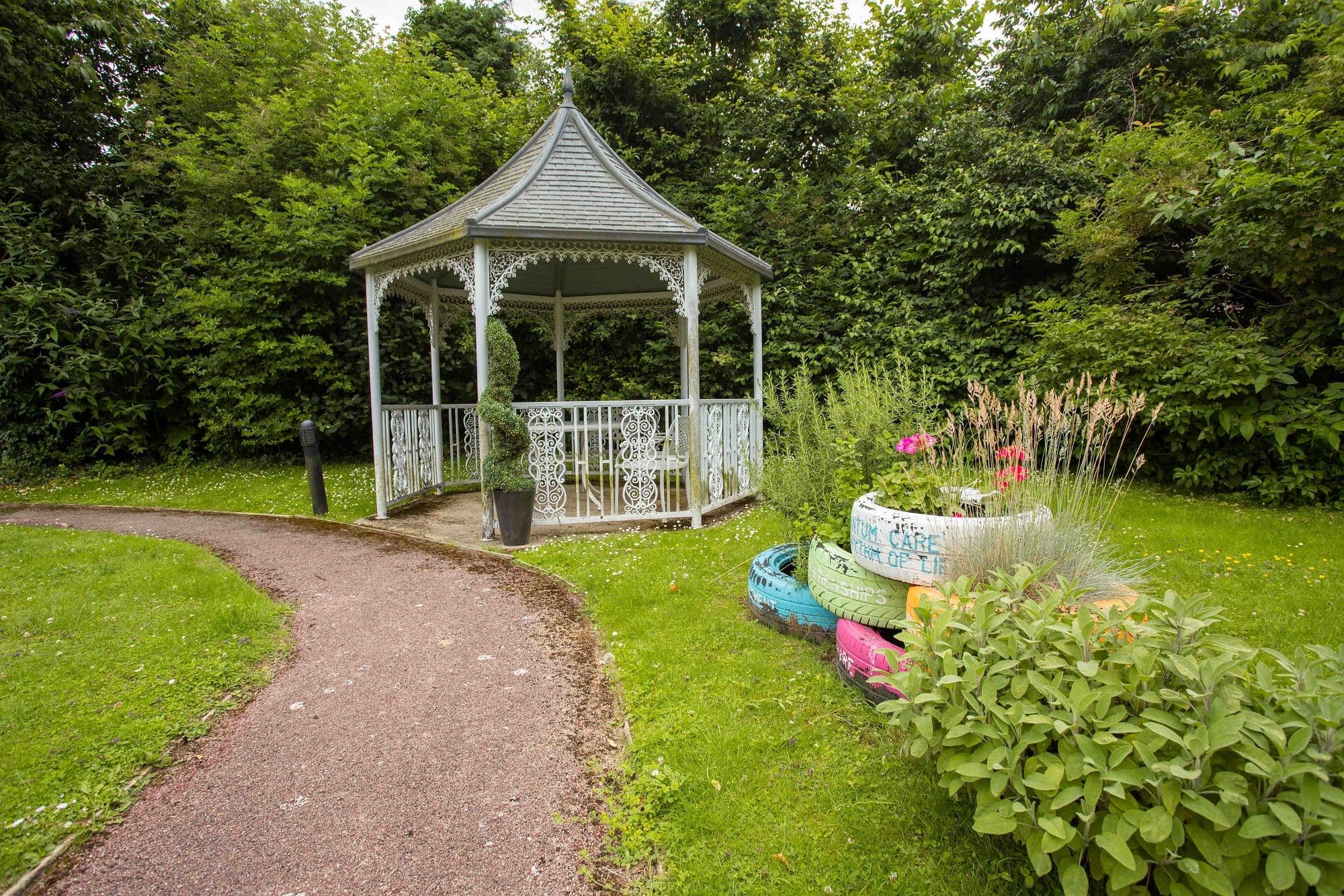 Garden at Providence Court care Home in Baldock, Hertfordshire