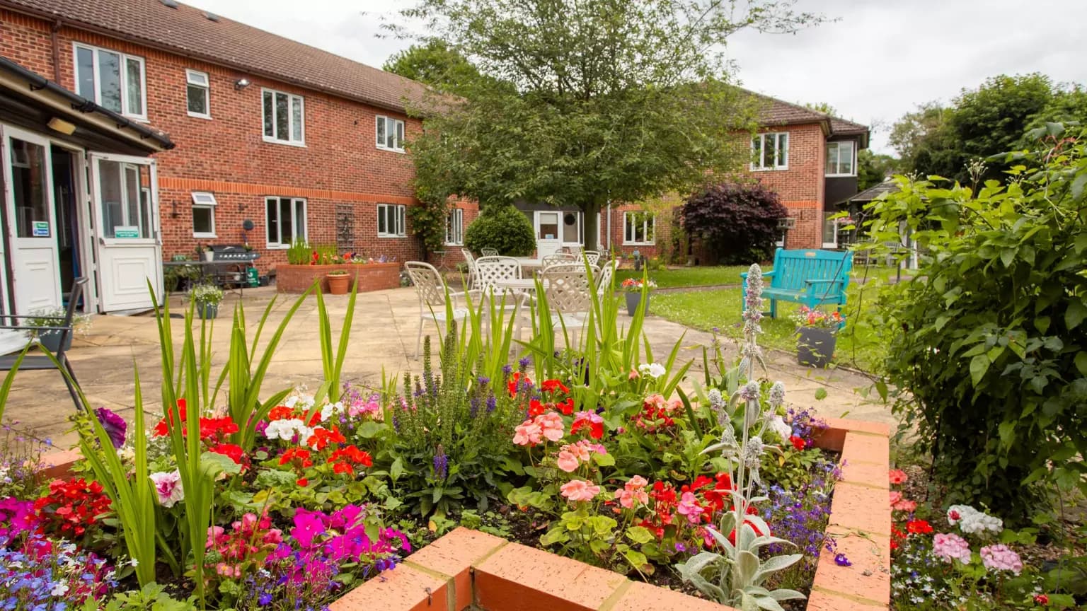 Garden at Providence Court care Home in Baldock, Hertfordshire