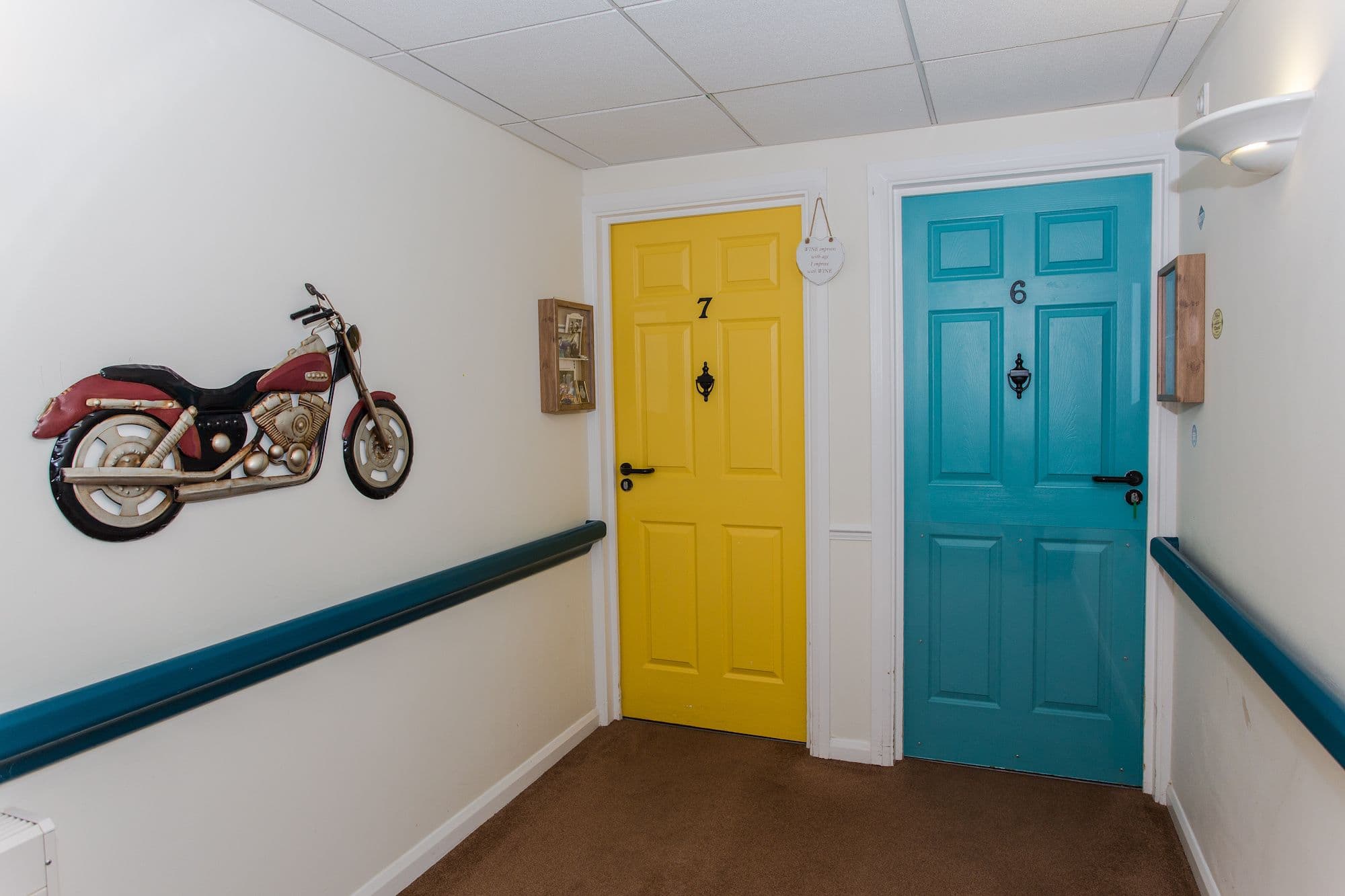 Hallway at Providence Court care Home in Baldock, Hertfordshire