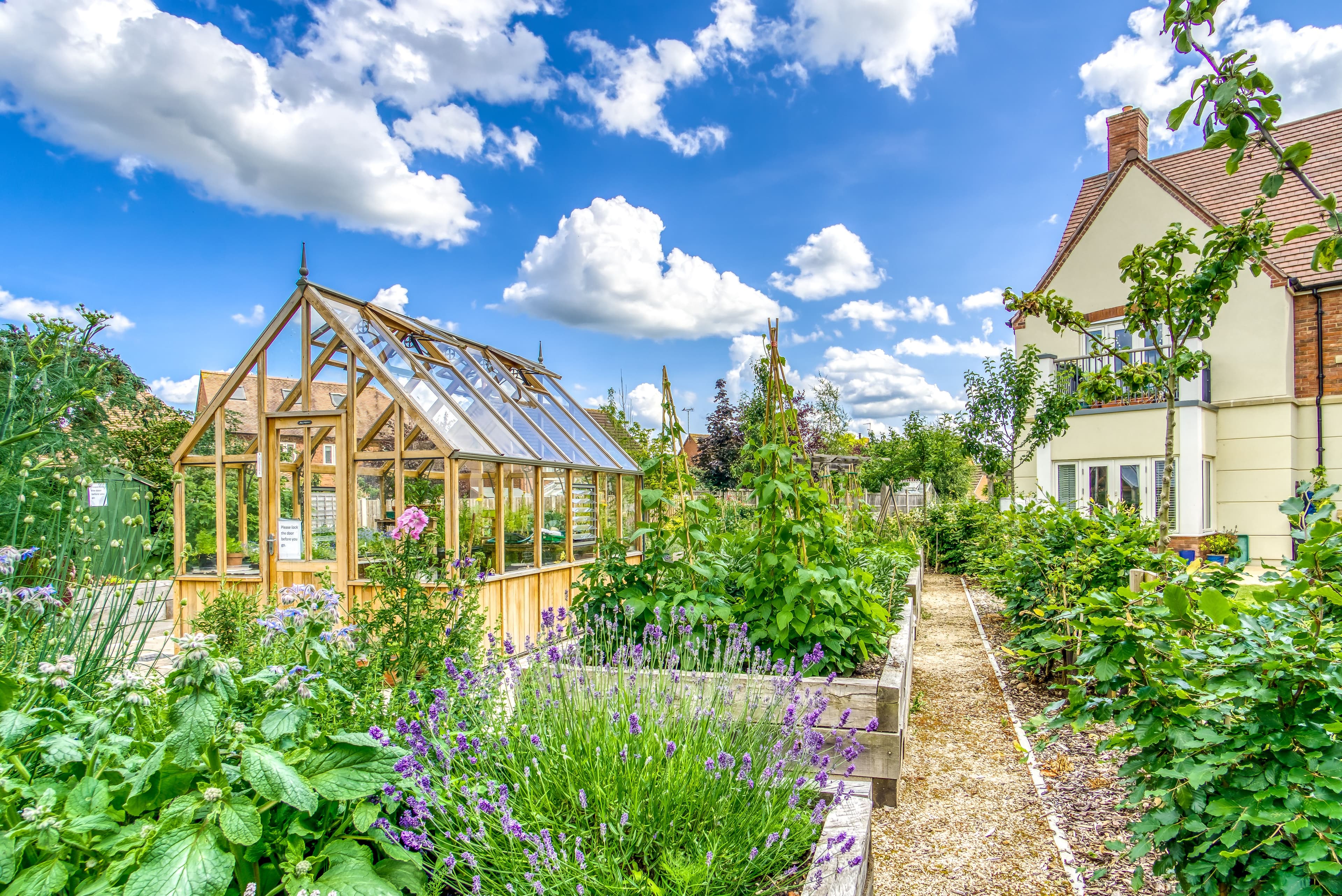 Garden of Aston-on-Trent care home in Aston-on-Trent, Derbyshire