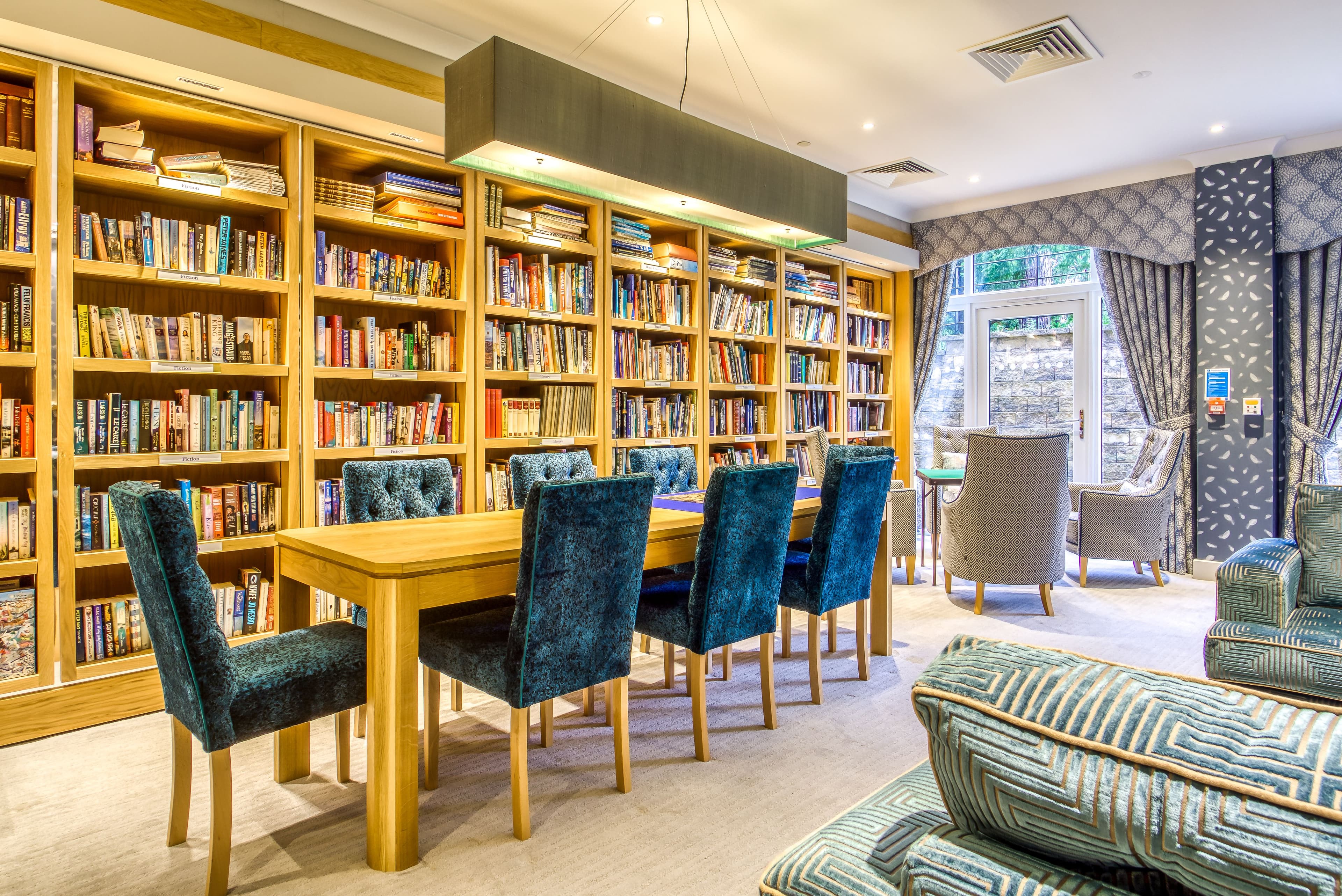 Dining area of Wood Norton care home in Evesham, Worcestershire