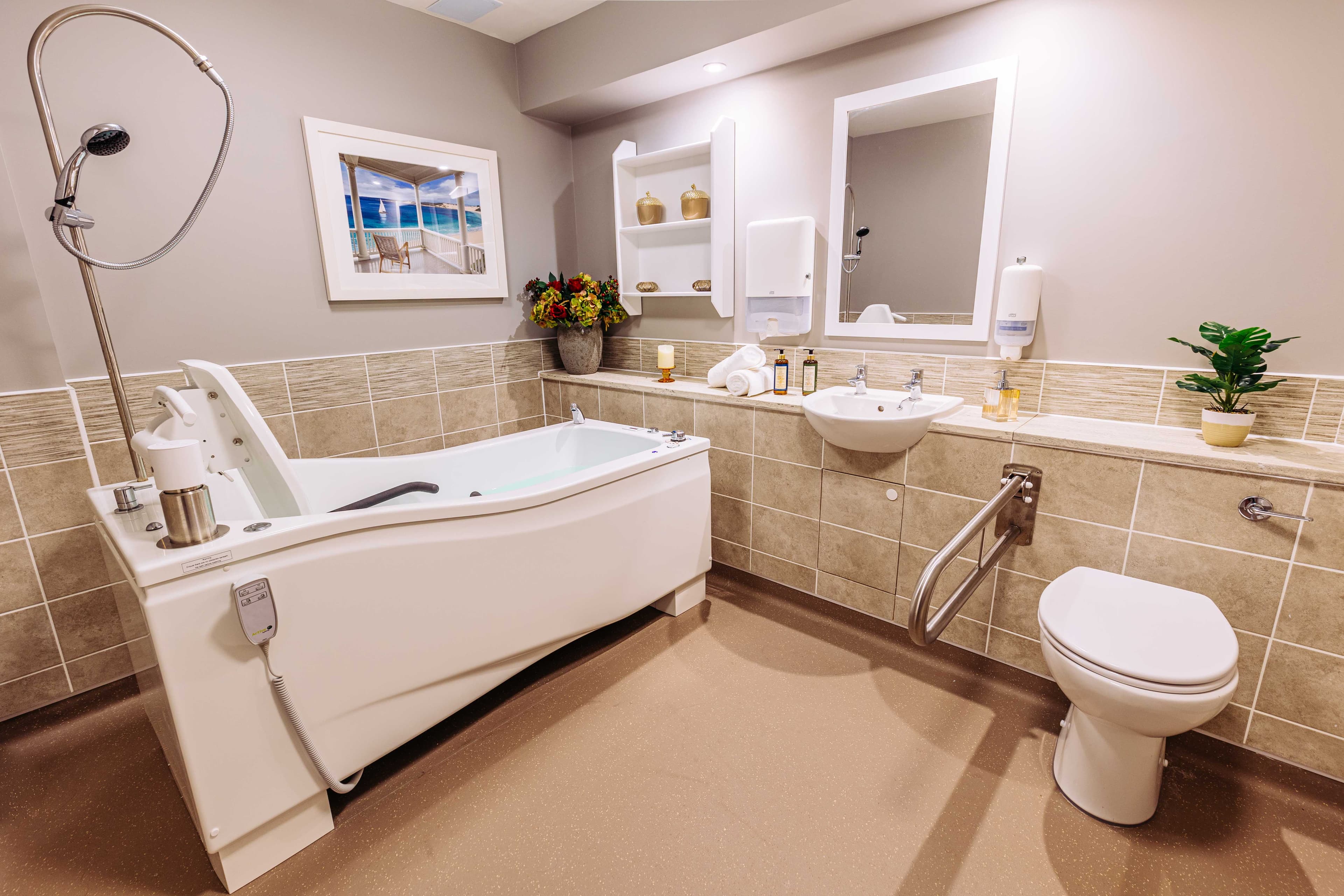 Bathroom at Red Oaks Home in West Sussex, South East England