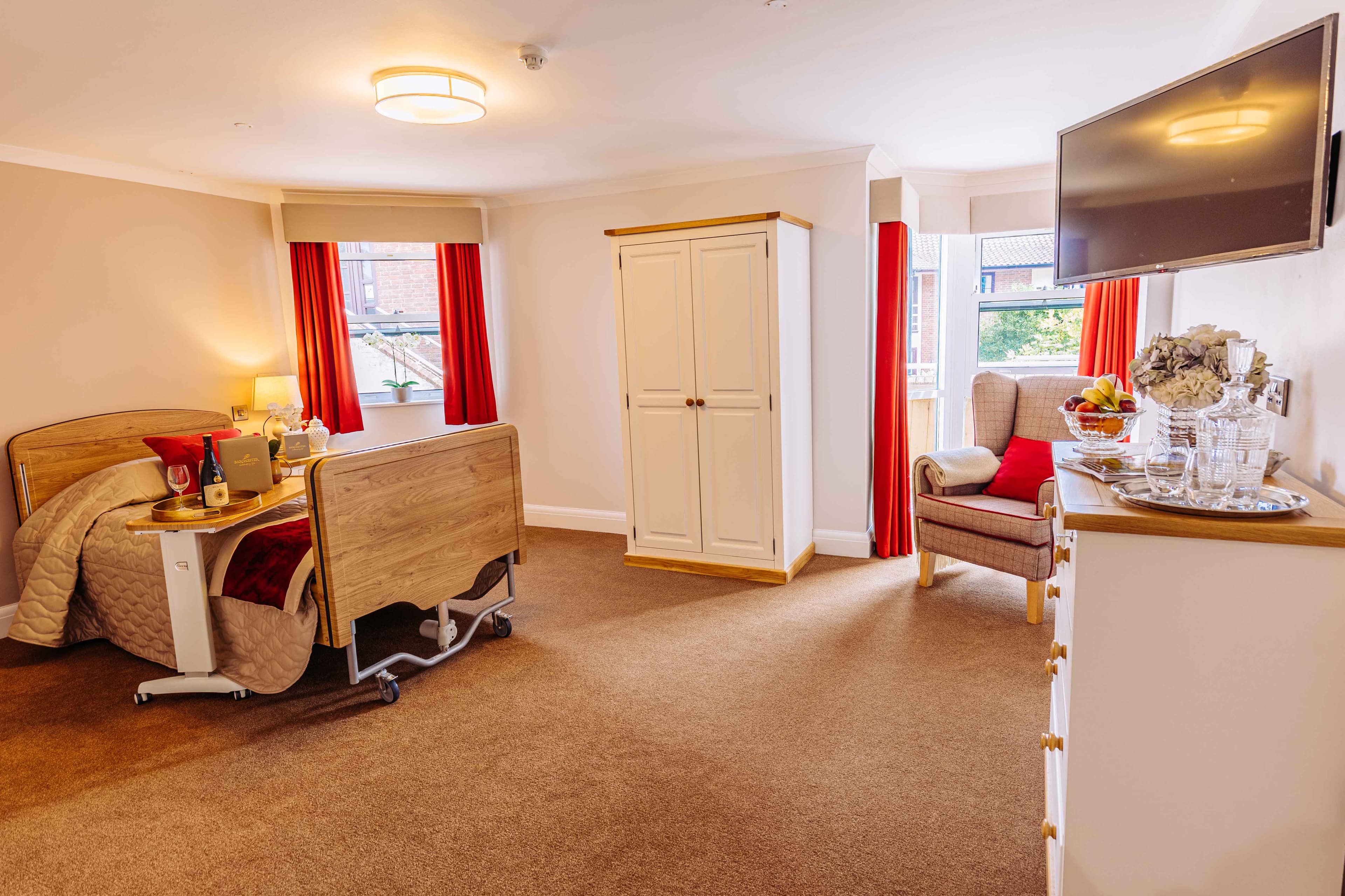 Bedroom at Red Oaks Home in West Sussex, South East England