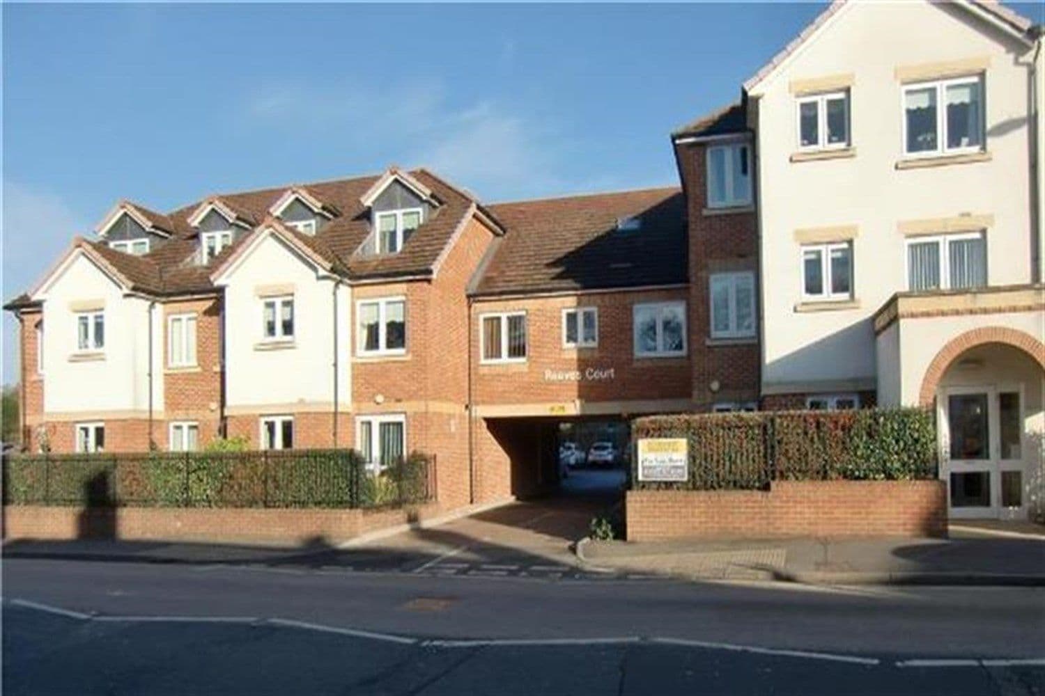 Exterior of Reeves Court in Camberley, Surrey