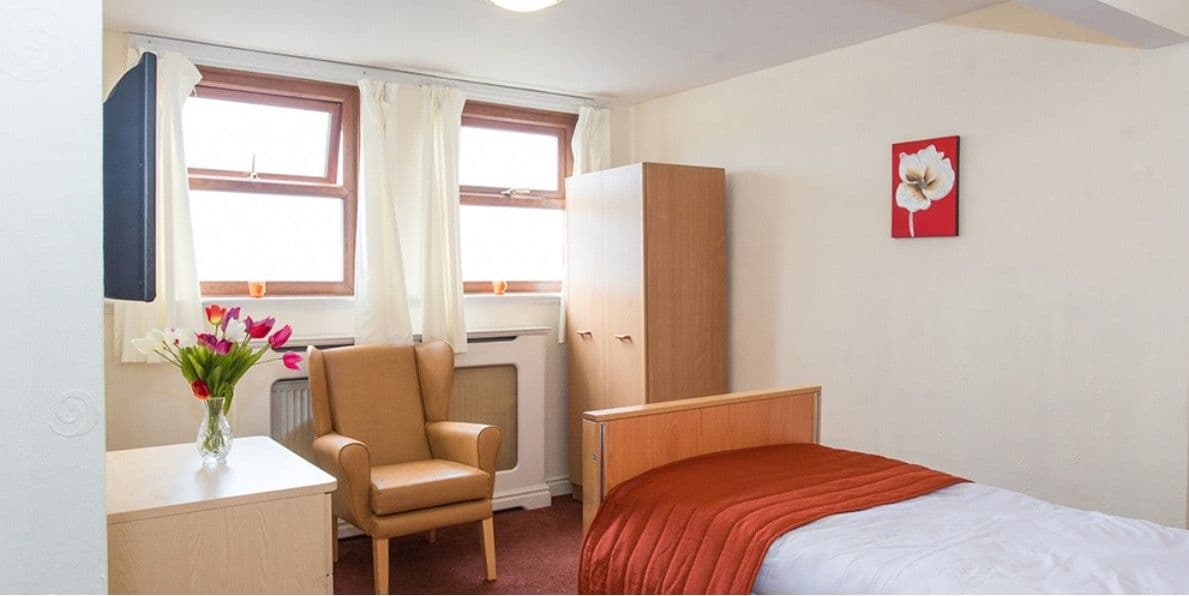 Bedroom at Roberttown Care Home in Liversedge, Kirklees