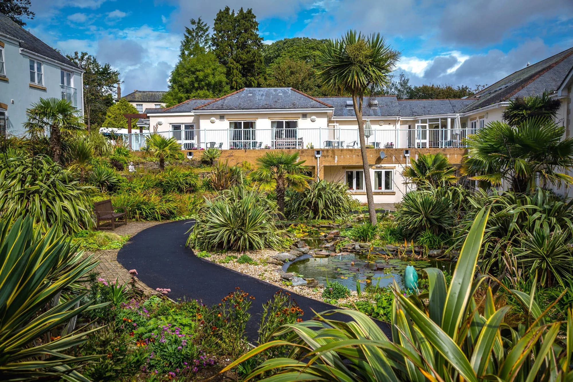 Exterior of Roseland Parc Retirement Development in Cornwall, South West England