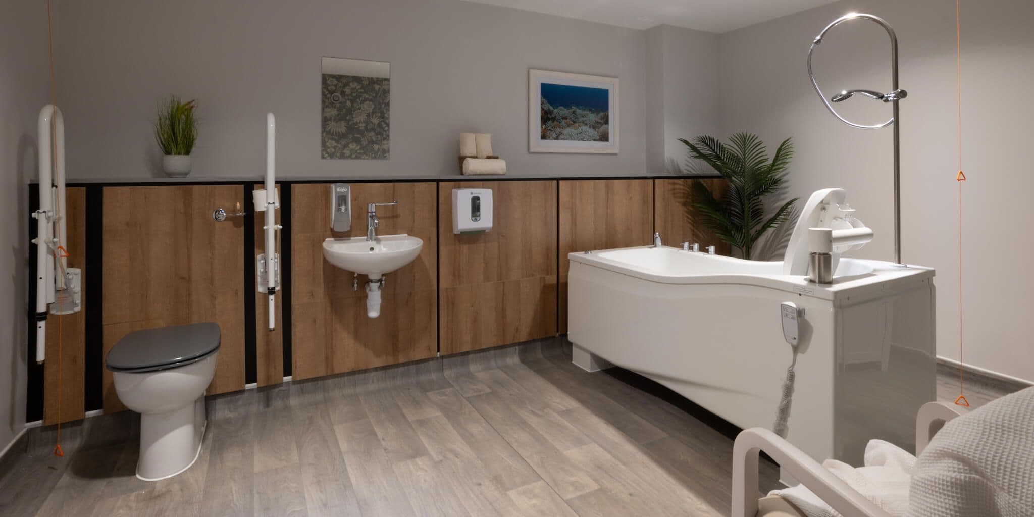 Bathroom at Rowan Park Care Home in Radstock, Somerset