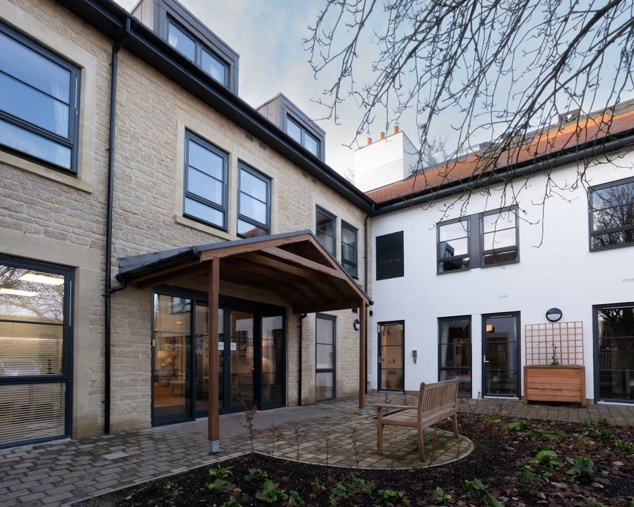 Exterior of Rowan Park Care Home in Radstock, Somerset