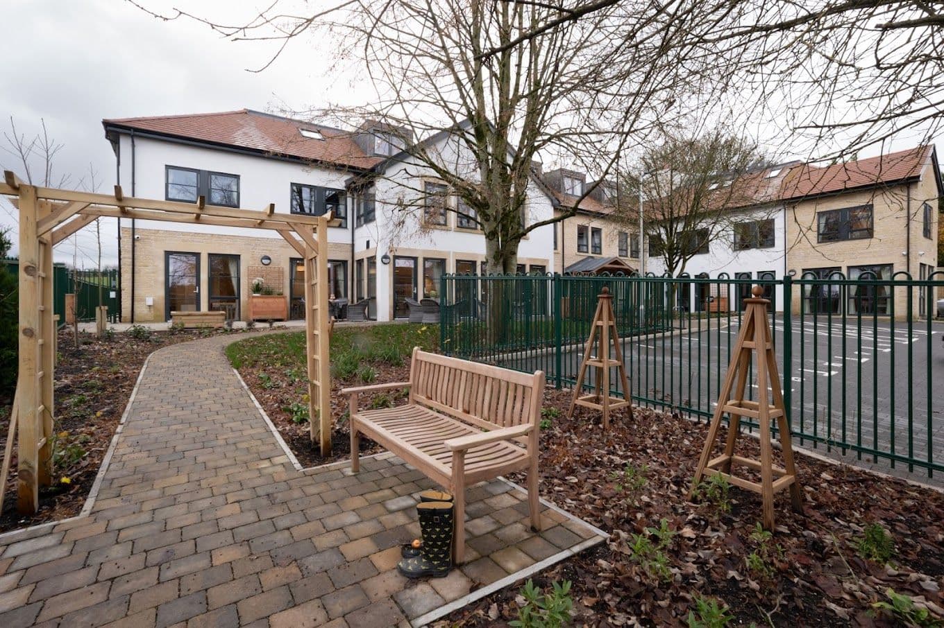 Garden at Rowan Park Care Home in Radstock, Somerset