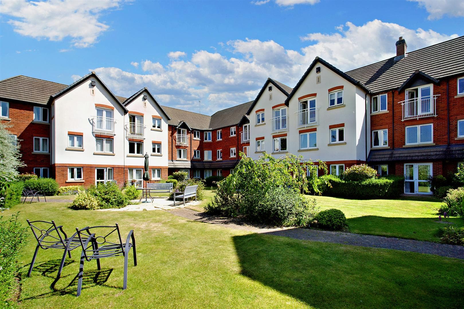 Garden at Rowleys Court Retirement Development in Oadby and Wigston in Leicestershire