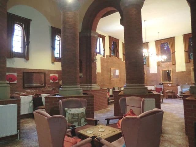 Lounge area of Rudmore Court retirement development in Portsmouth, Hampshire
