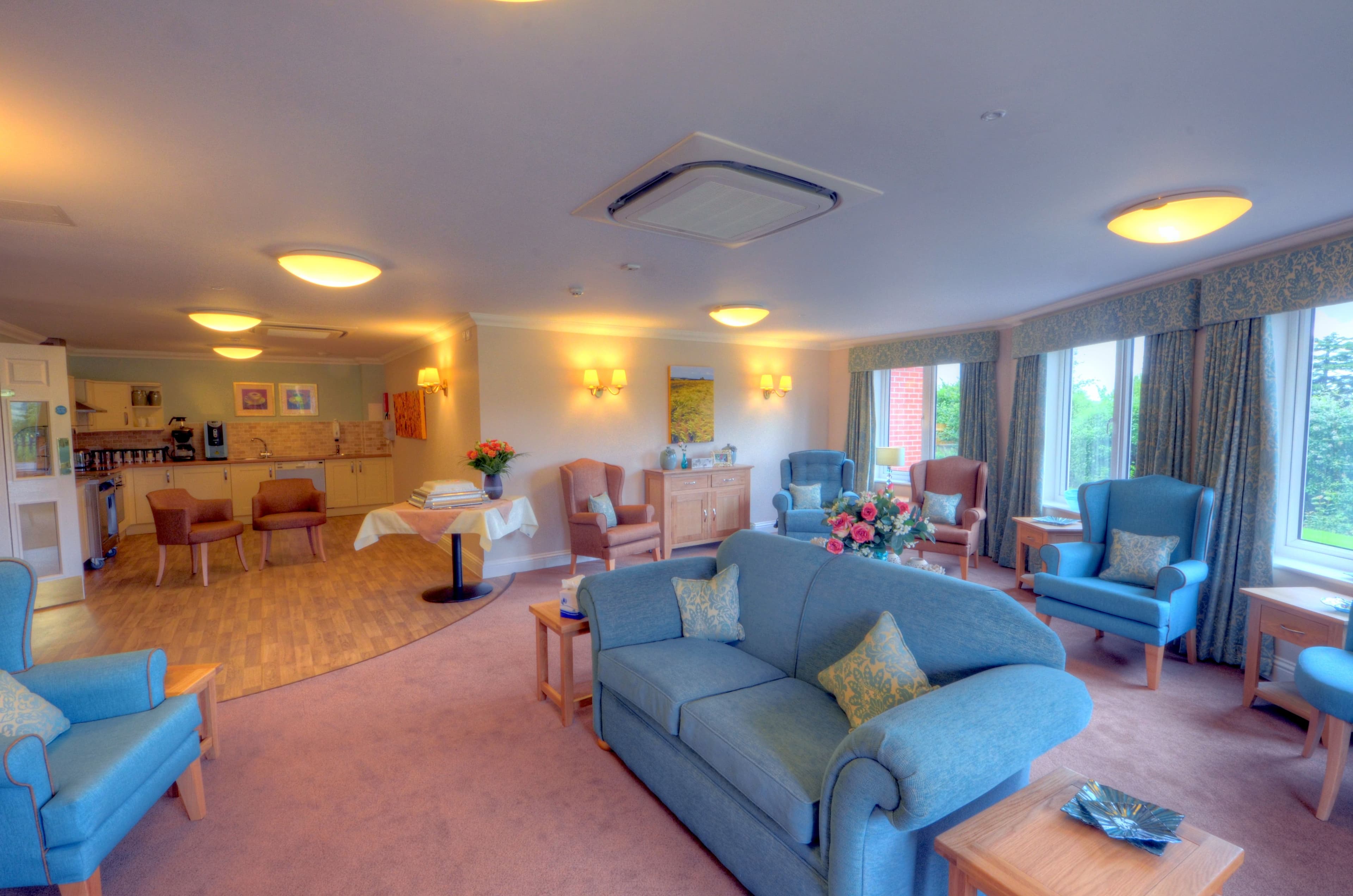 Communal Area of Kingfisher Lodge Care Home in Keynsham, Somerset