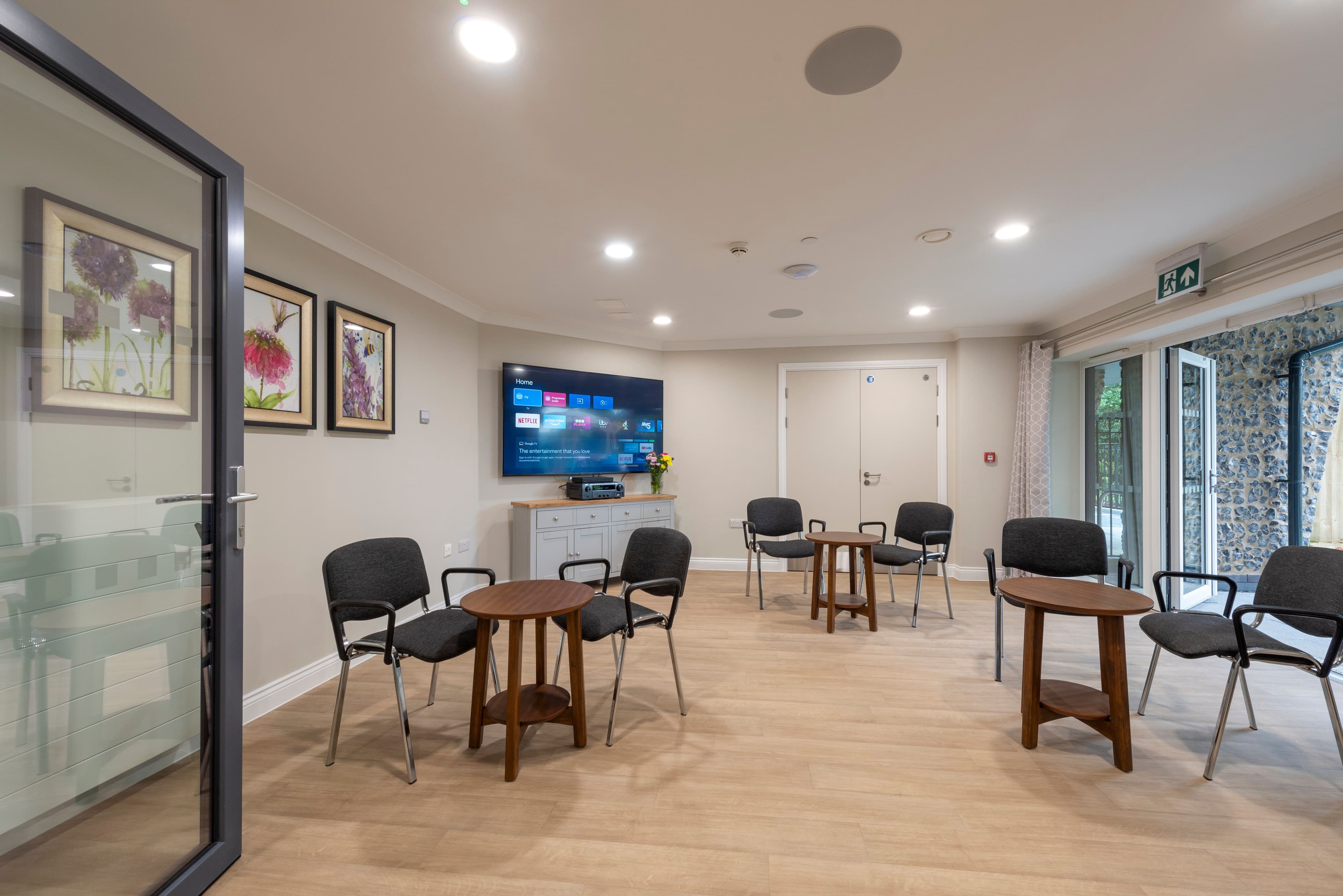 Activities room of St Giles View in Winchester, Hampshire