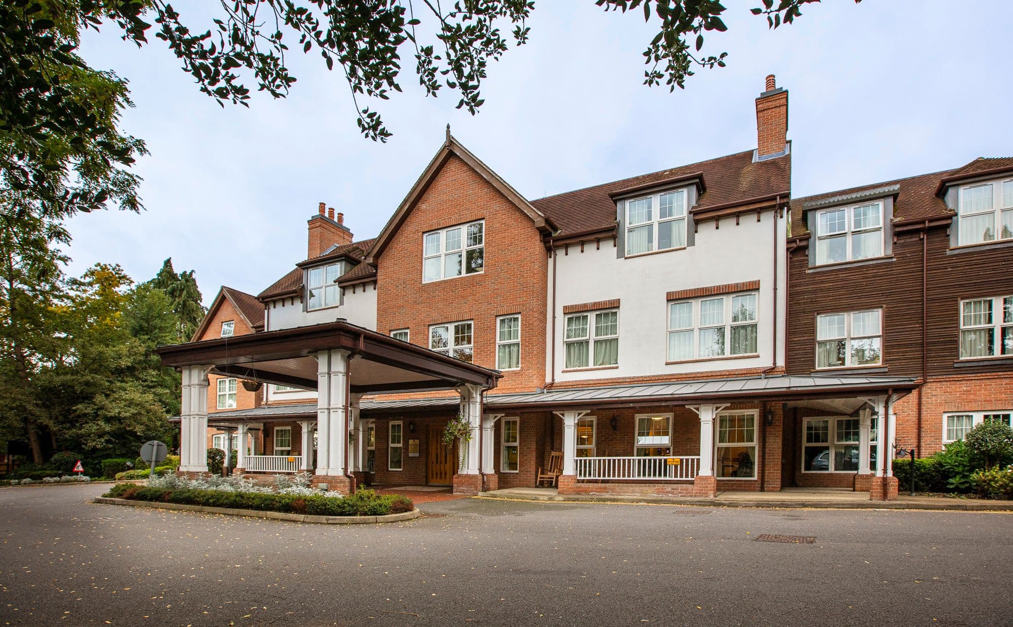 Exterior of Esher Manor Care Home in Esher, Surrey