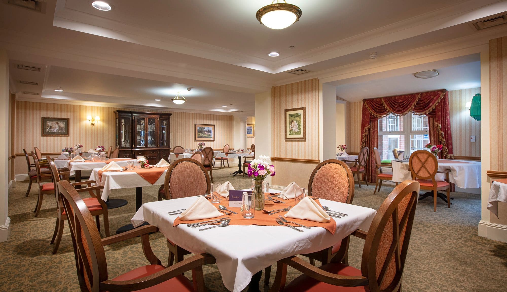 Dining Room at Esher Manor Care Home in Esher, Surrey