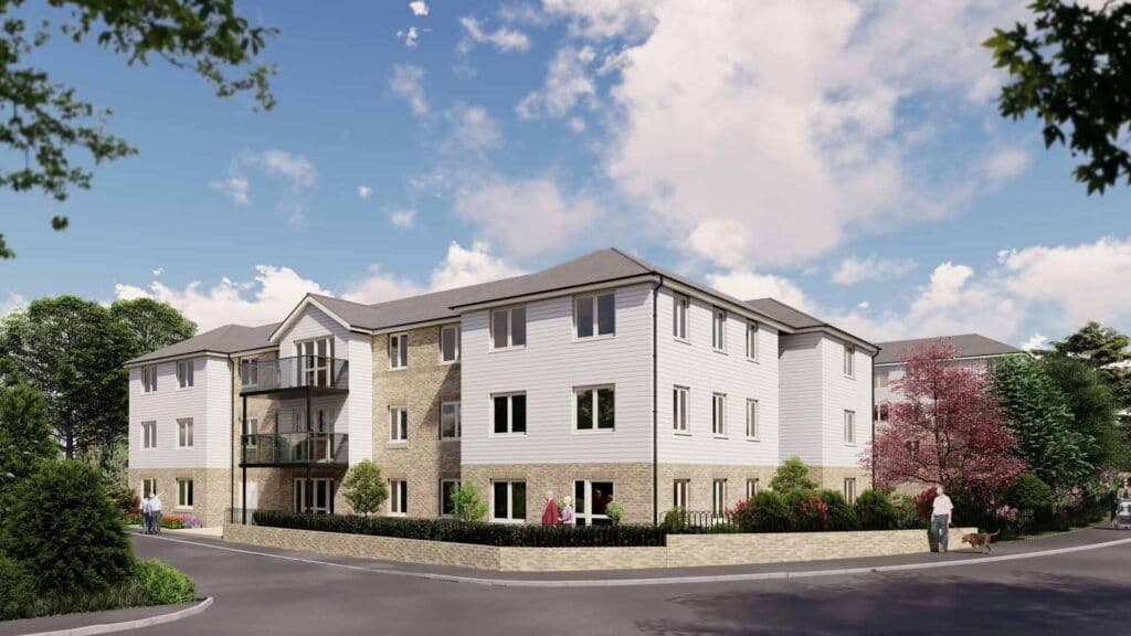 Exterior of Saffron Walden retirement development in Saffron Walden, Essex