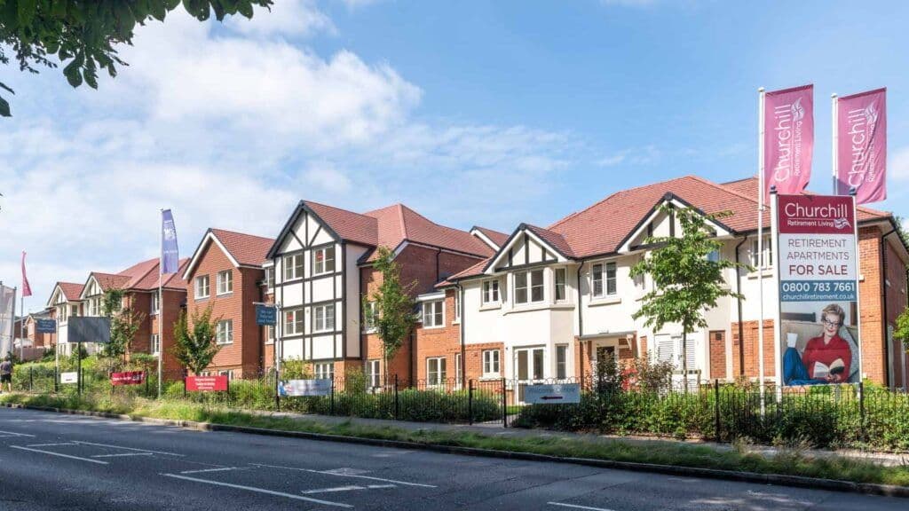 Exterior of Sanderson lodge Retirement Development in Croydon, Greater London