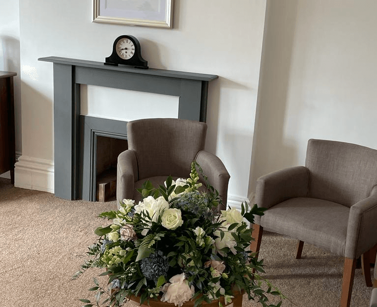 Lounge of Holmer care home in Holmer, Hereford