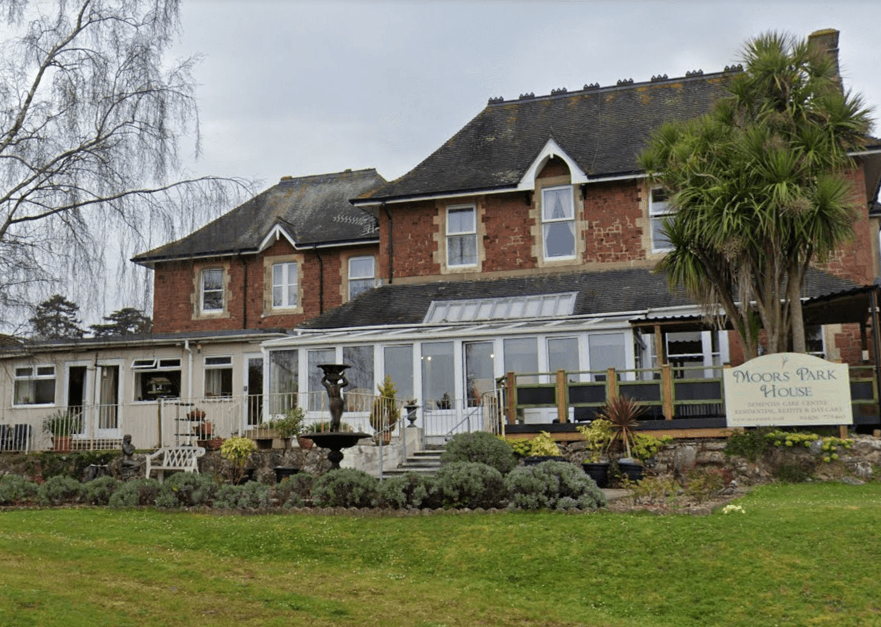 Exterior of Moors Park care home in Teignmouth, Devon