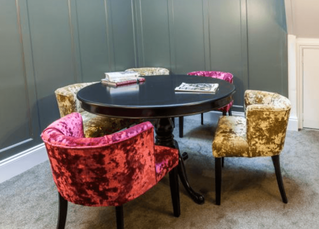 Reading Area at Mill House Care Home in Witney, Oxfordshire