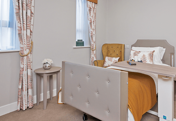 Bedroom of Amberley care home in Sale, Greater Mancester