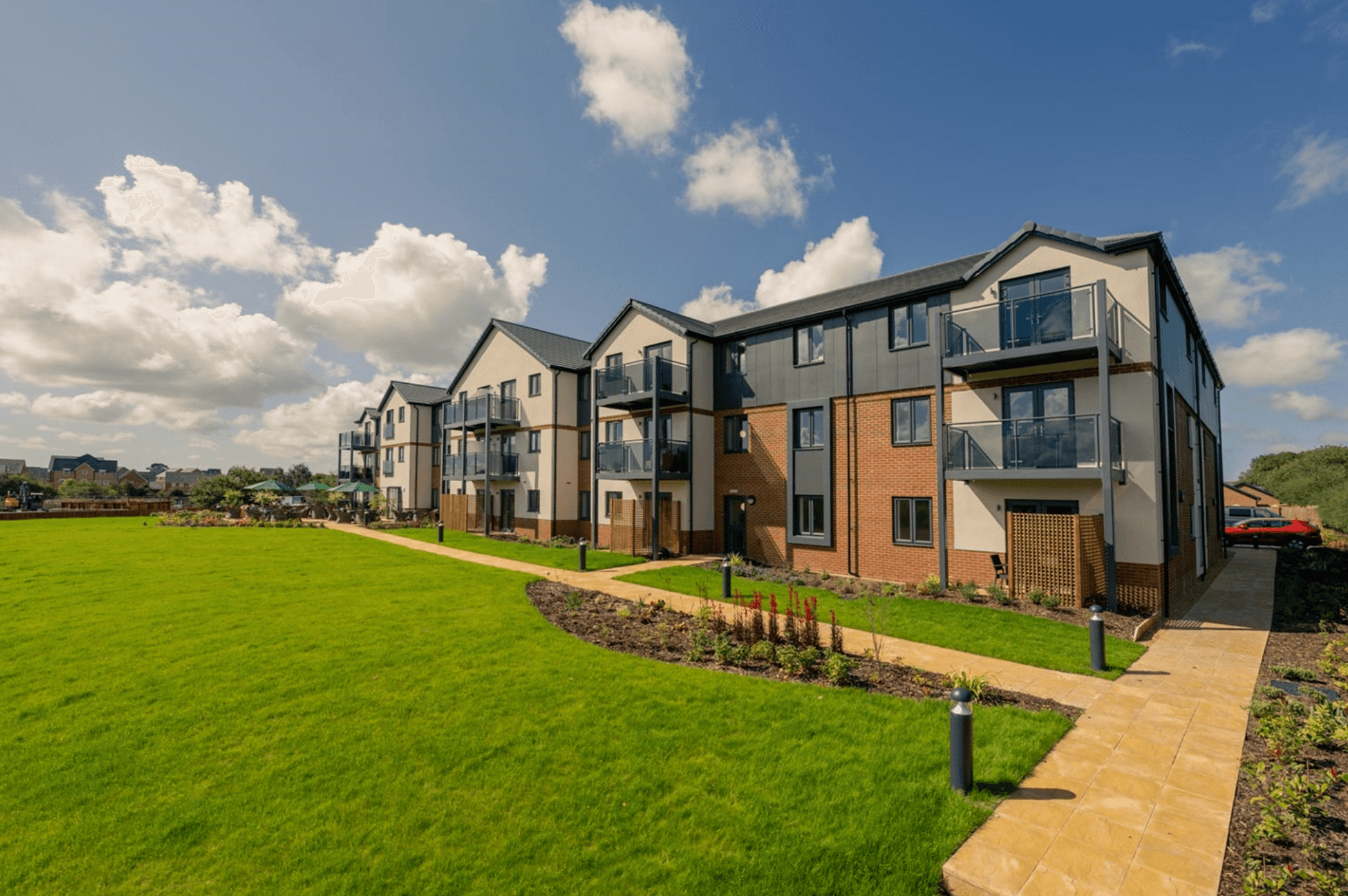 Exterior of Stanley Place retirement development in Garstang, Lancashire