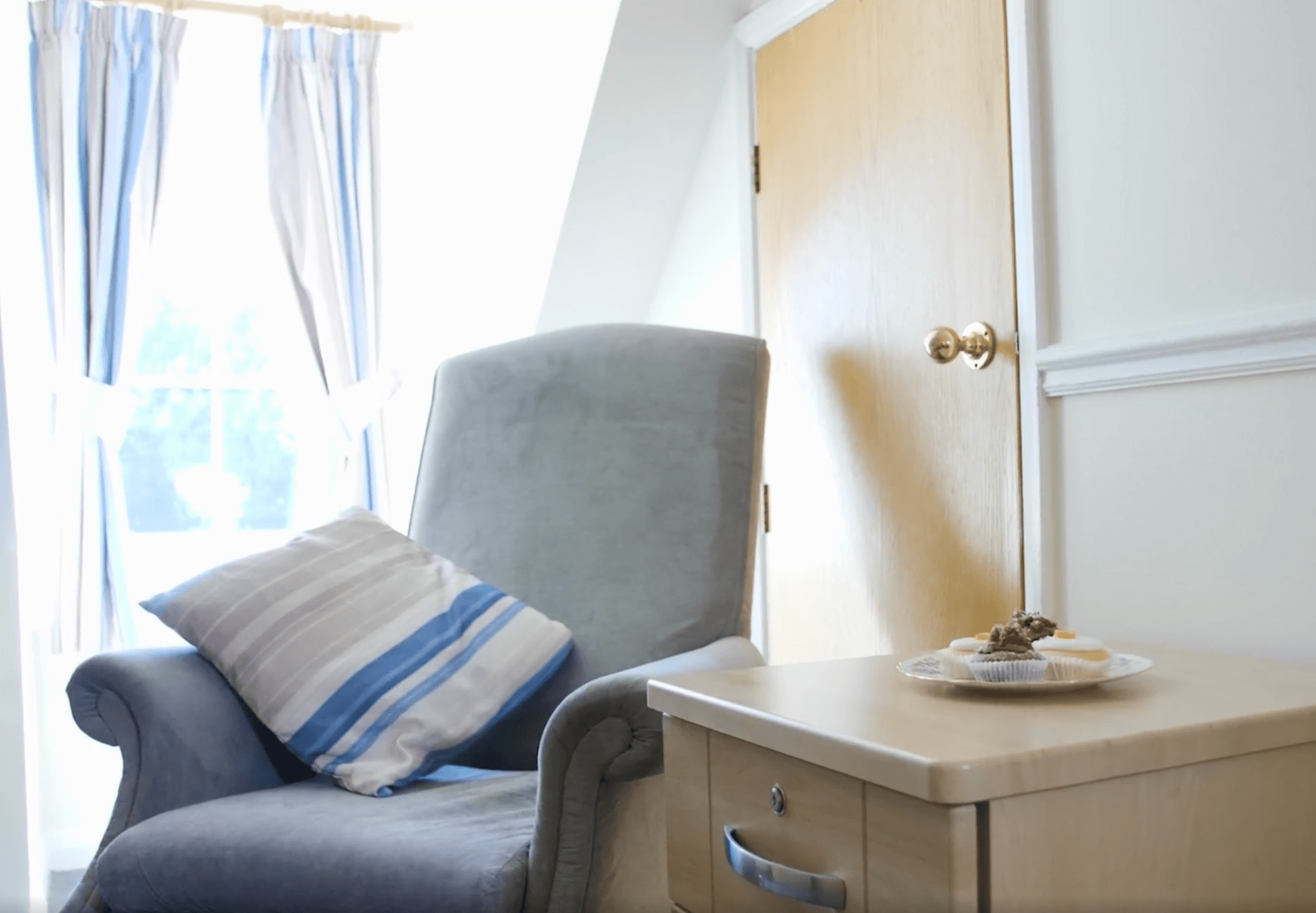 Seating area of Highfield House care home in Halesworth, Suffolk