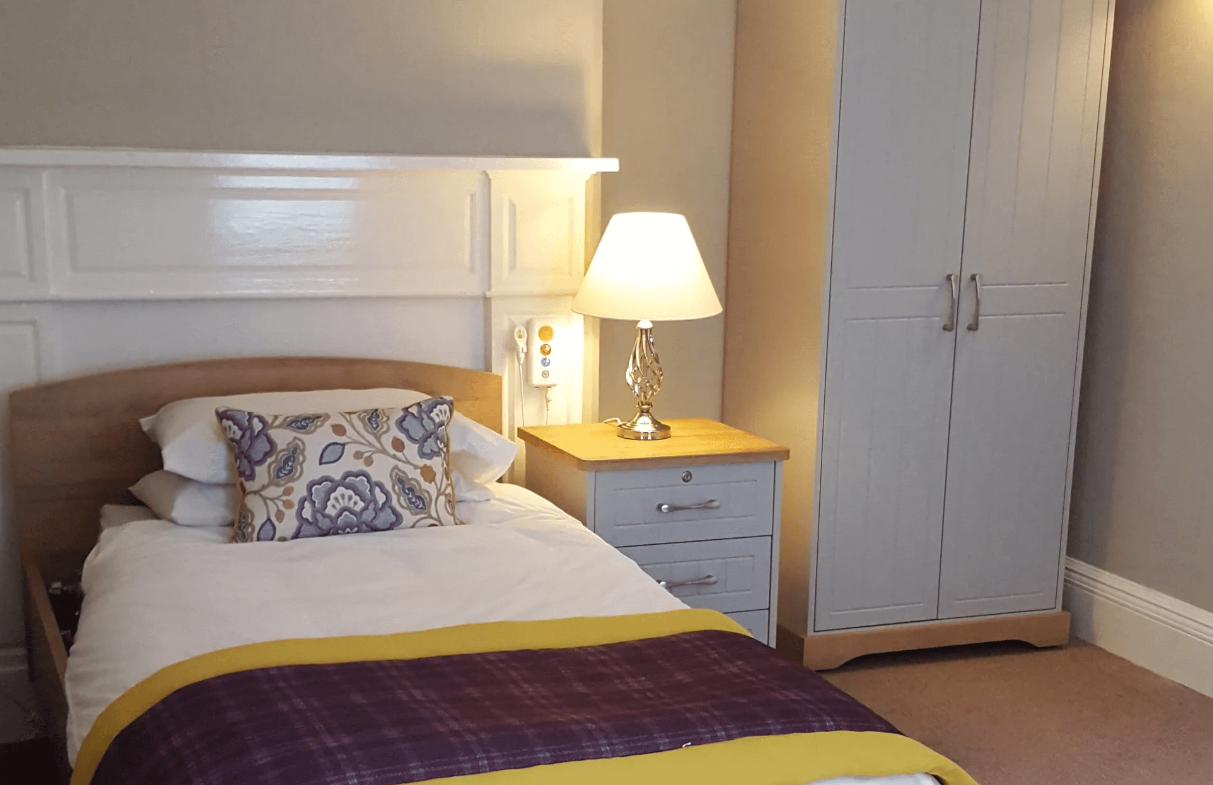 Bedroom of Wyndam House care home in North Wooton, Norfolk