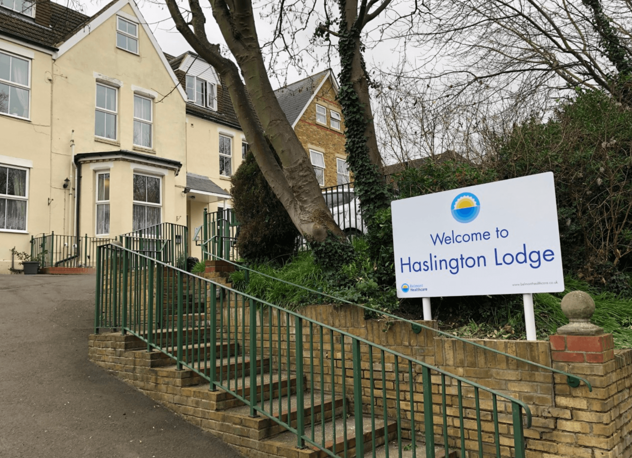 Exterior of Haslington Lodge care home in Greenhithe, Dartford