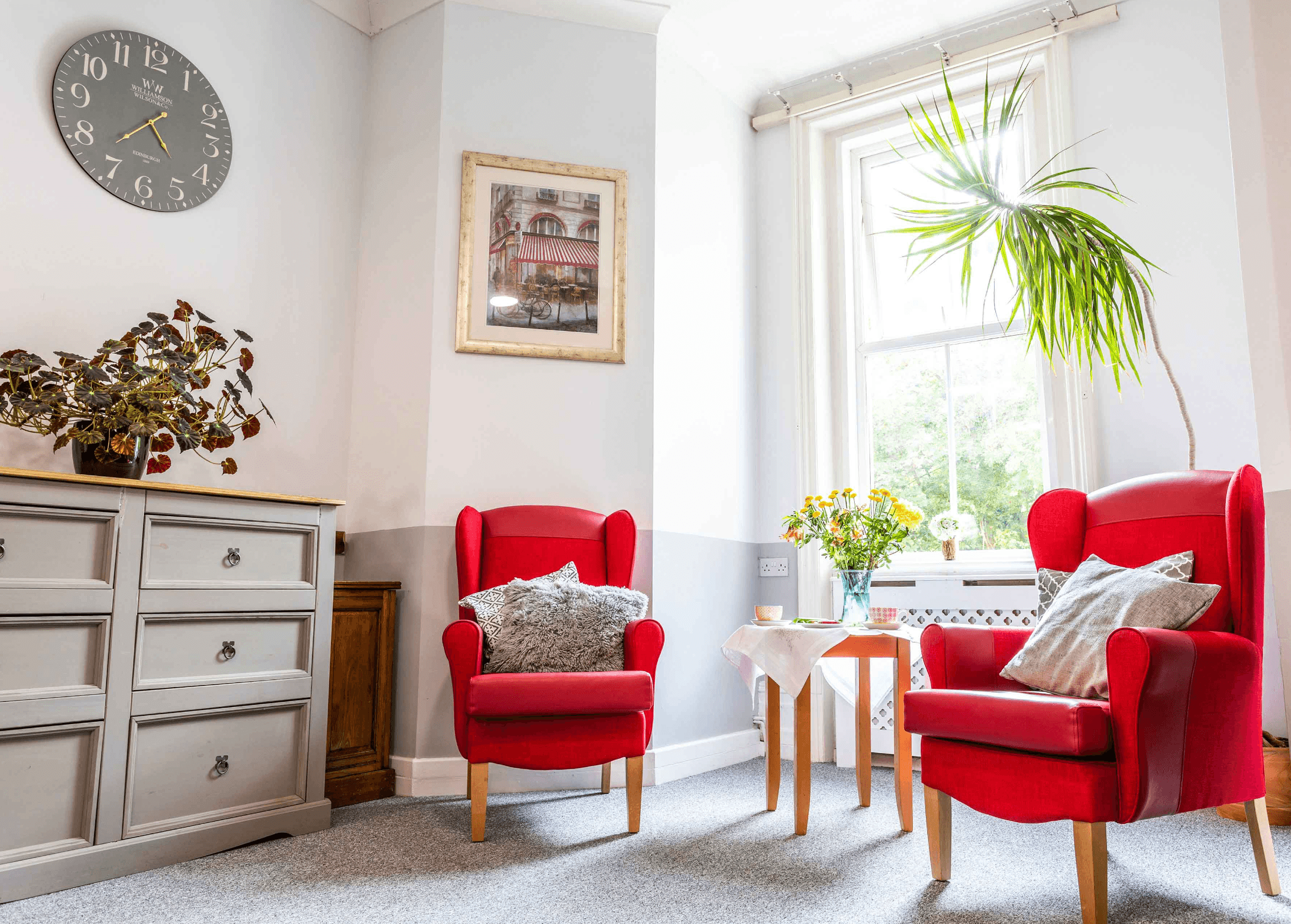 Lounge of Haslington Lodge care home in Greenhithe, Dartford