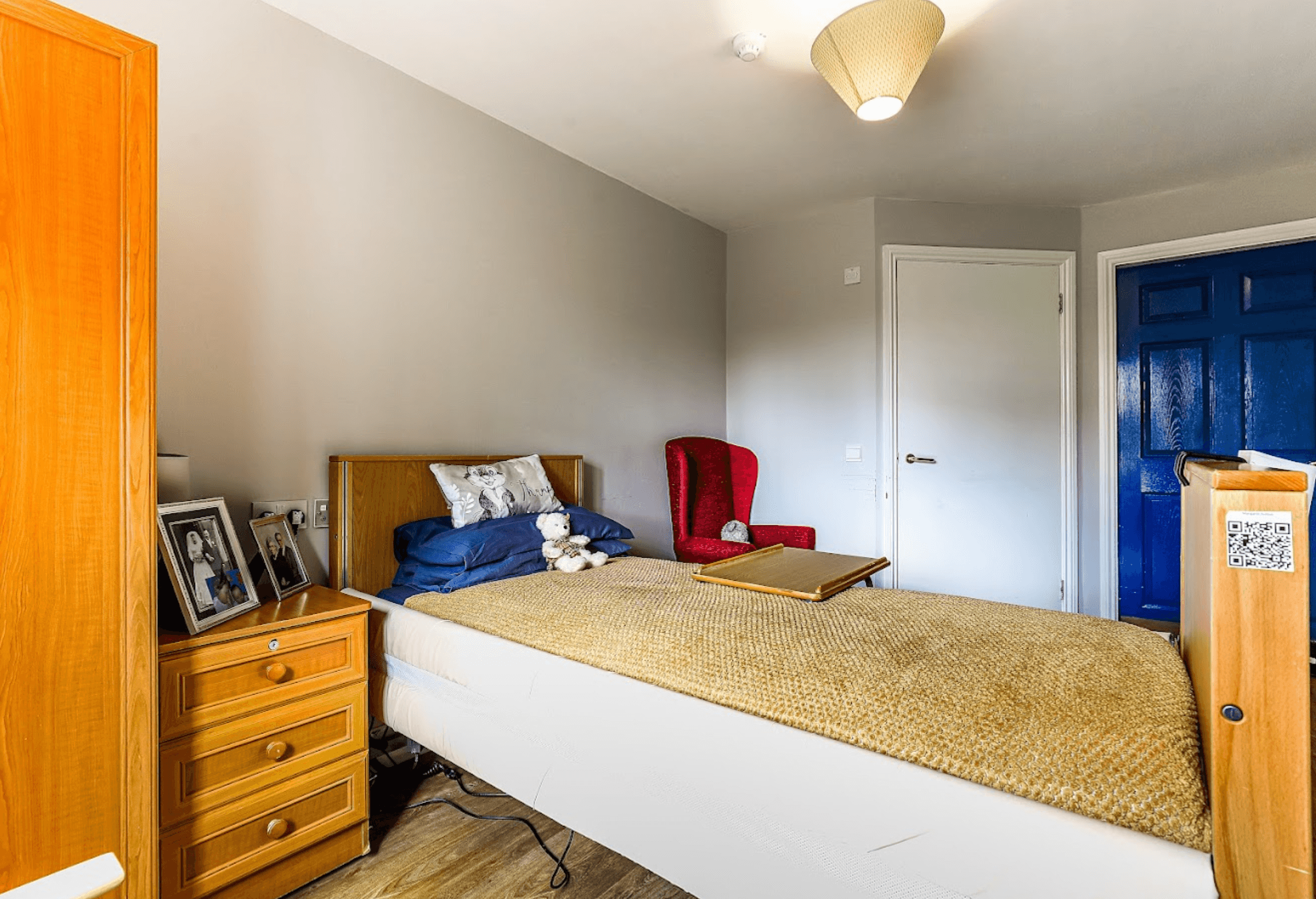 Bedroom of Harmony House care home in Nuneaton, Warwickshire