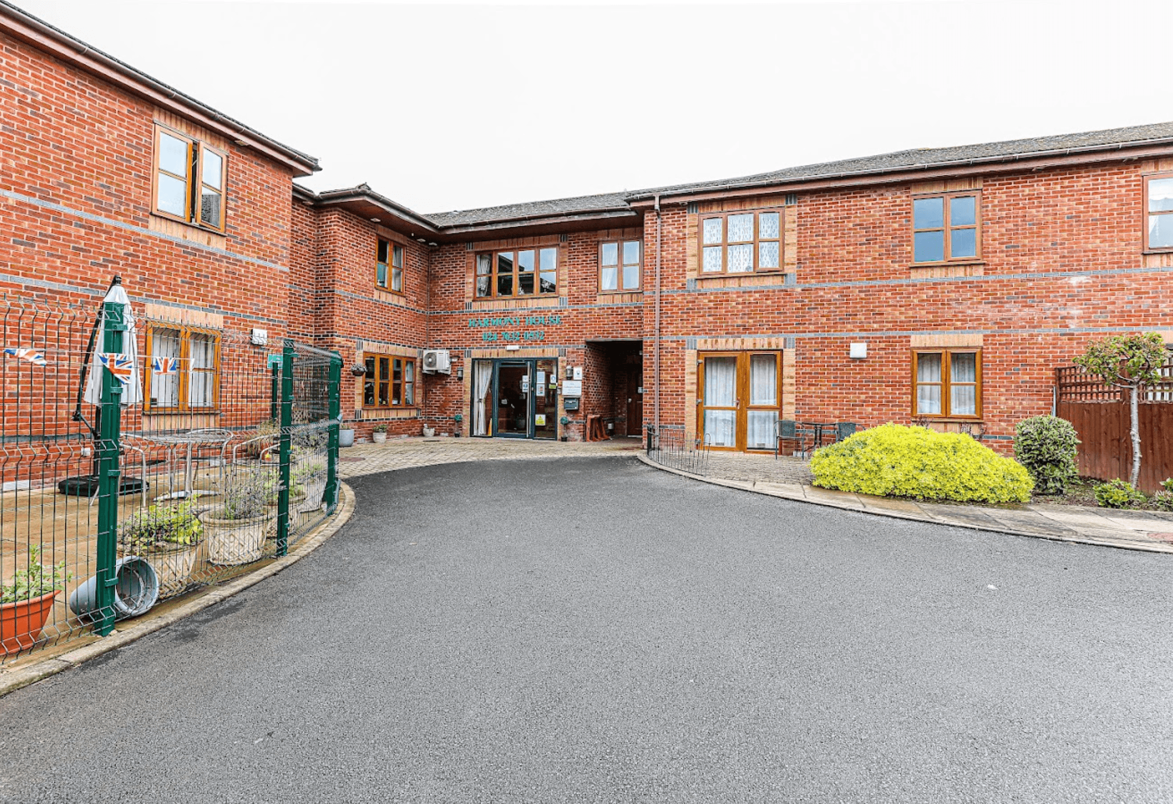 Exterior of Harmony House care home in Nuneaton, Warwickshire