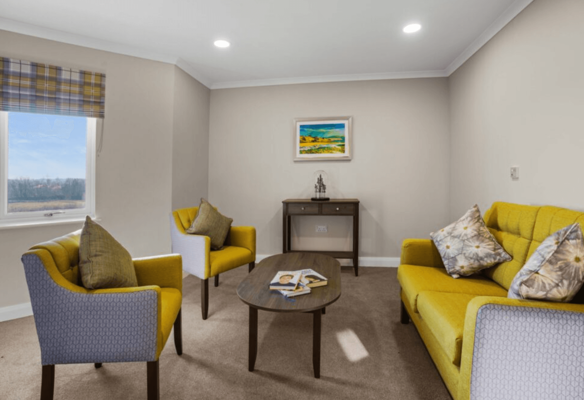 Lounge of Avocet House care home in Boston, Lincolnshire