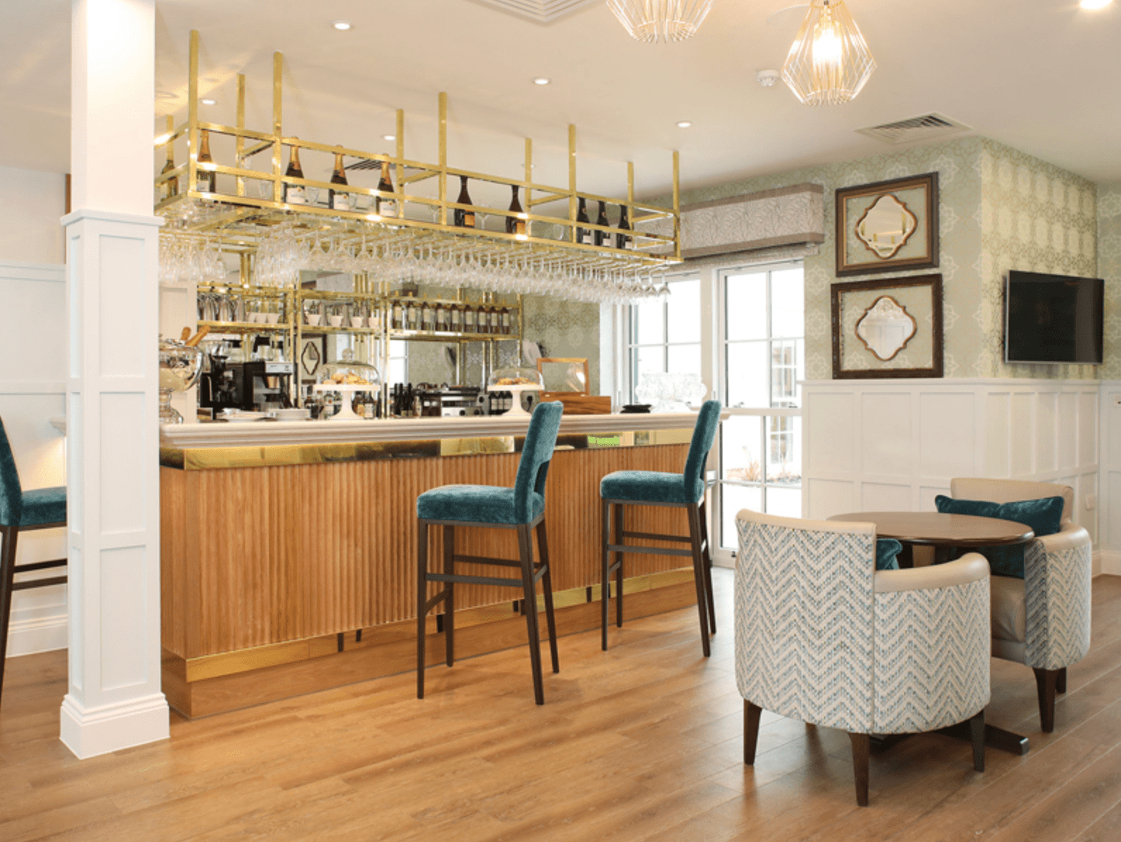 Bar and Bistro of Jubilee House care home in Leamington Spa, West Midlands