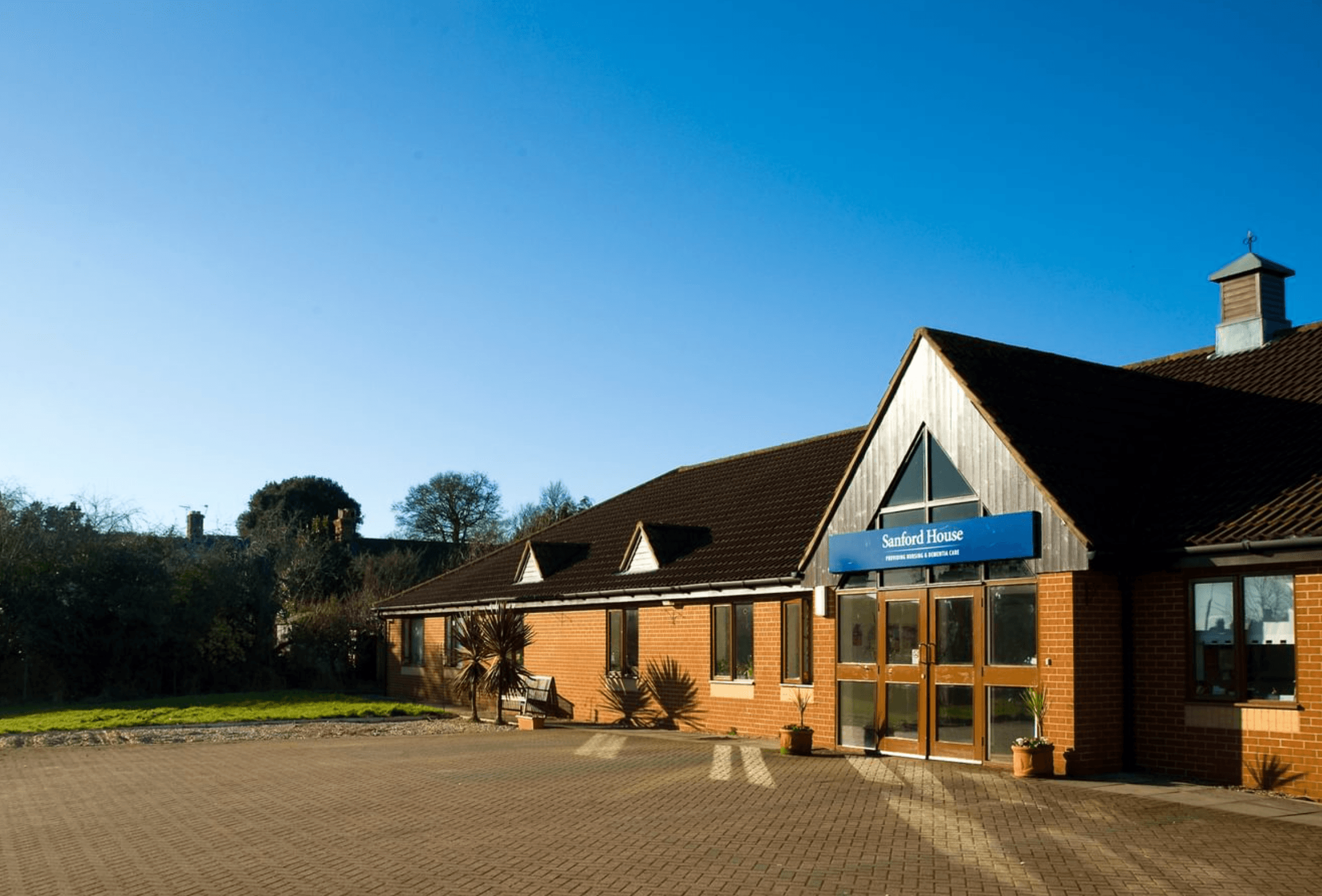 Exterior of Sandford House care home in Dereham, Norfolk