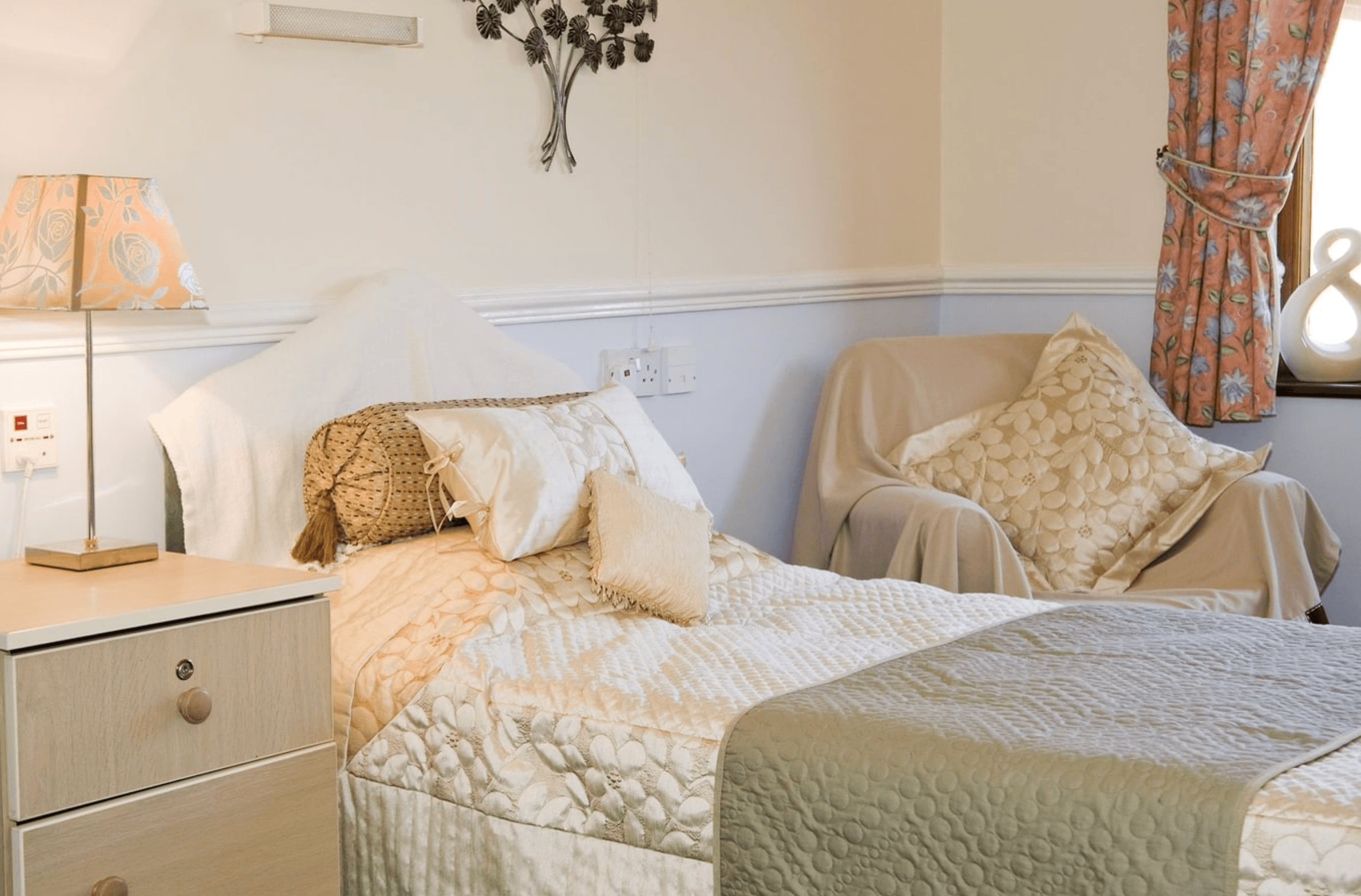 Bedroom of Sandford House care home in Dereham, Norfolk